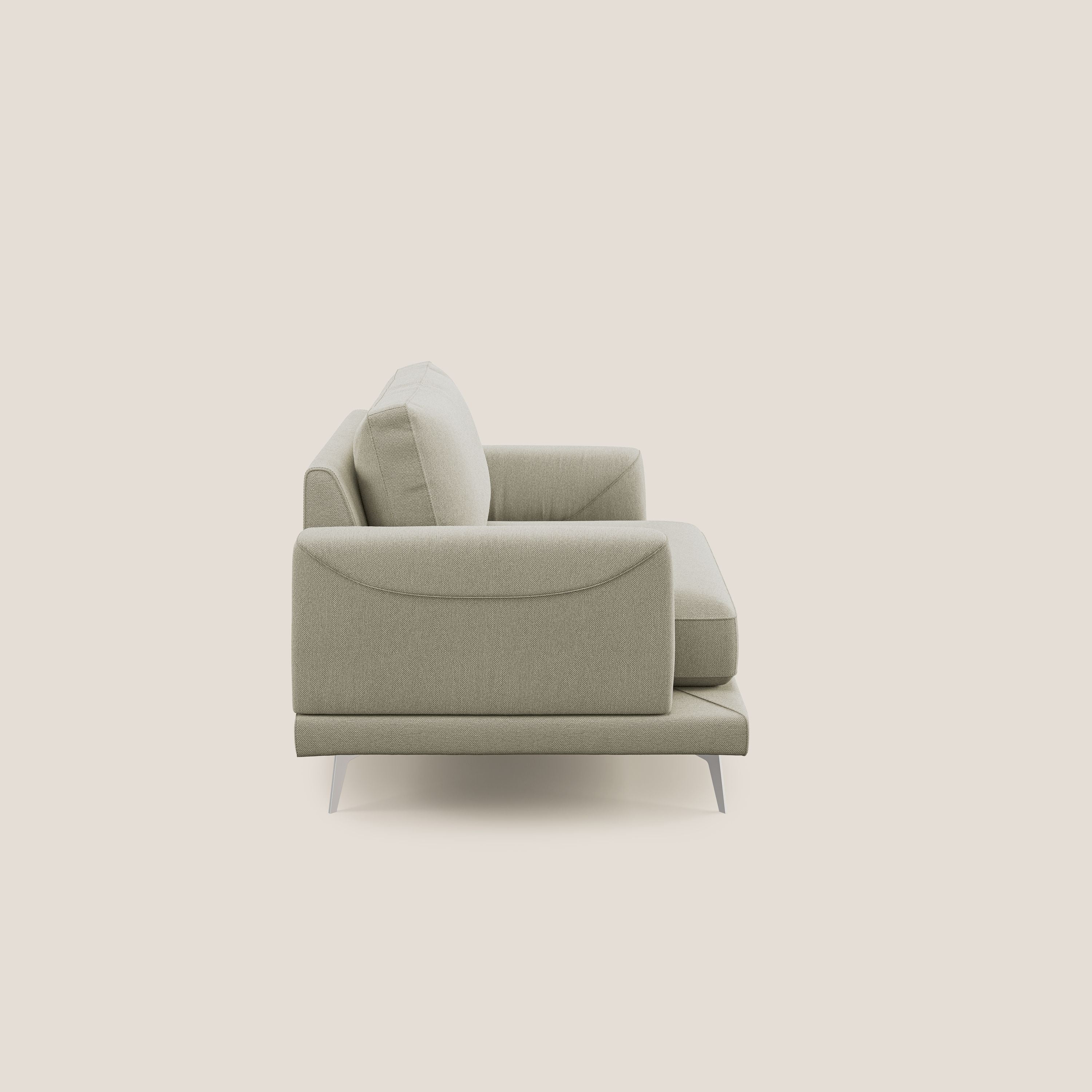 Dorian fauteuil moderne en tissu doux anti-tache T05 crème - Image 3