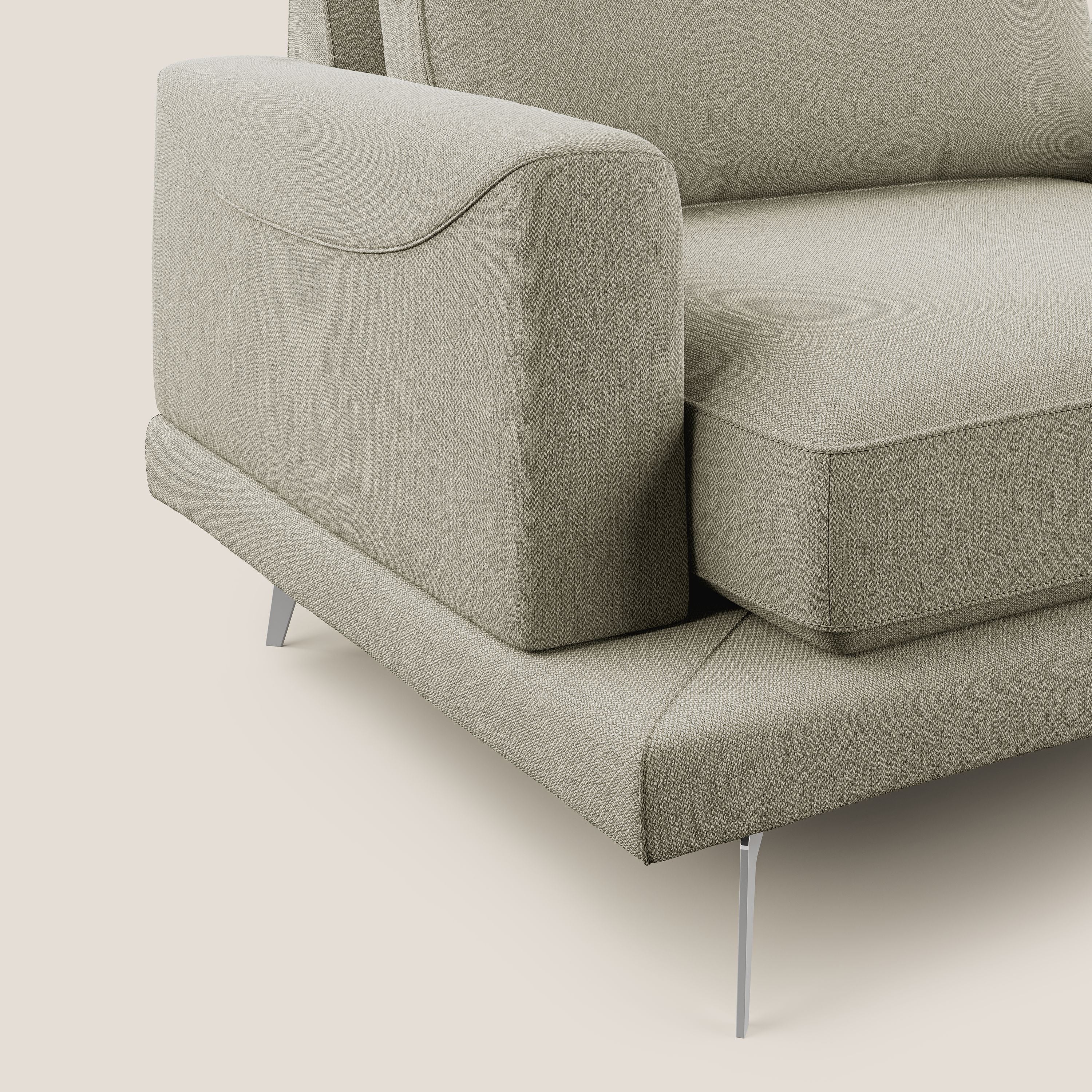 Dorian fauteuil moderne en tissu doux anti-tache T05 crème - Image 5