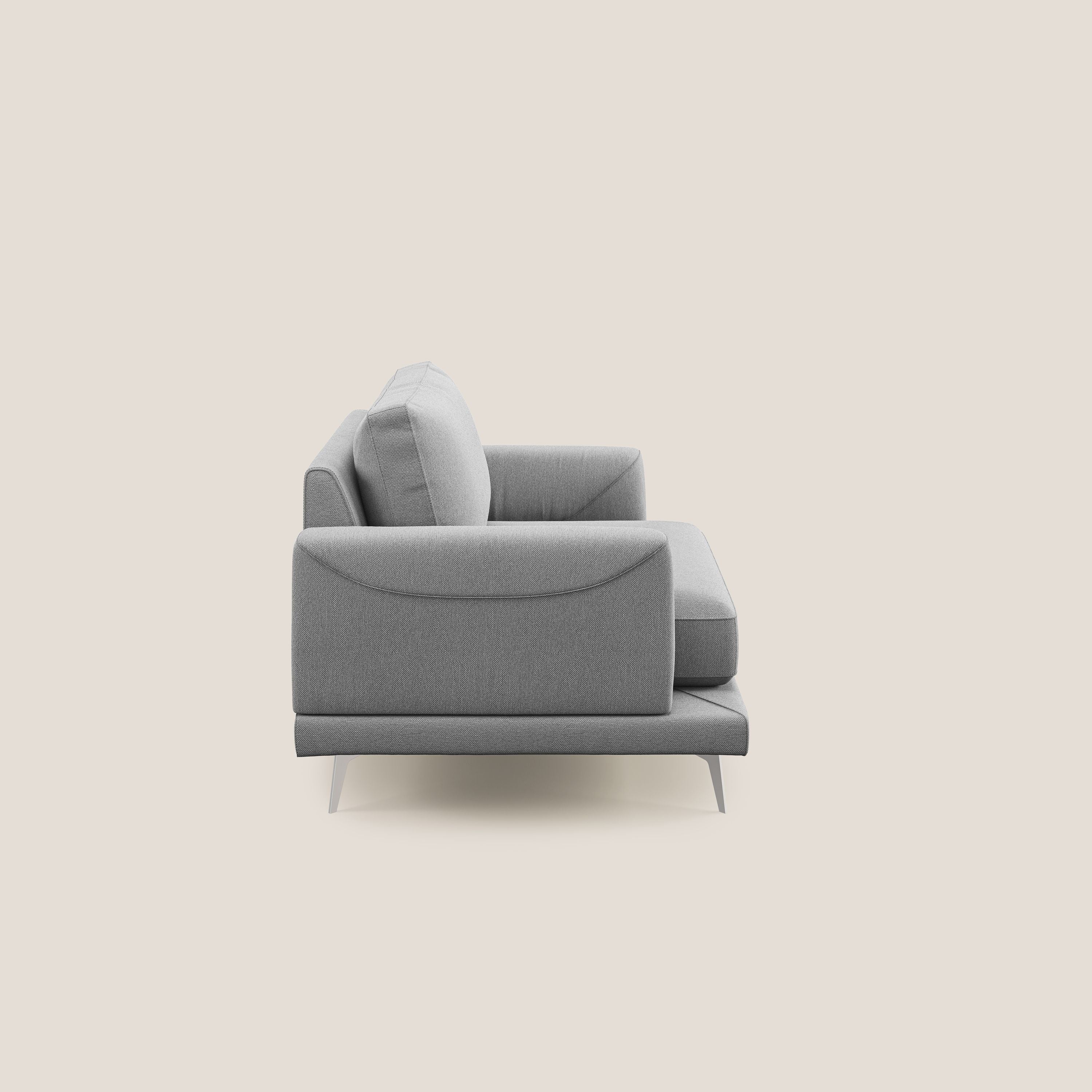 Dorian fauteuil moderne en tissu doux anti-tache T05 gris - Image 3