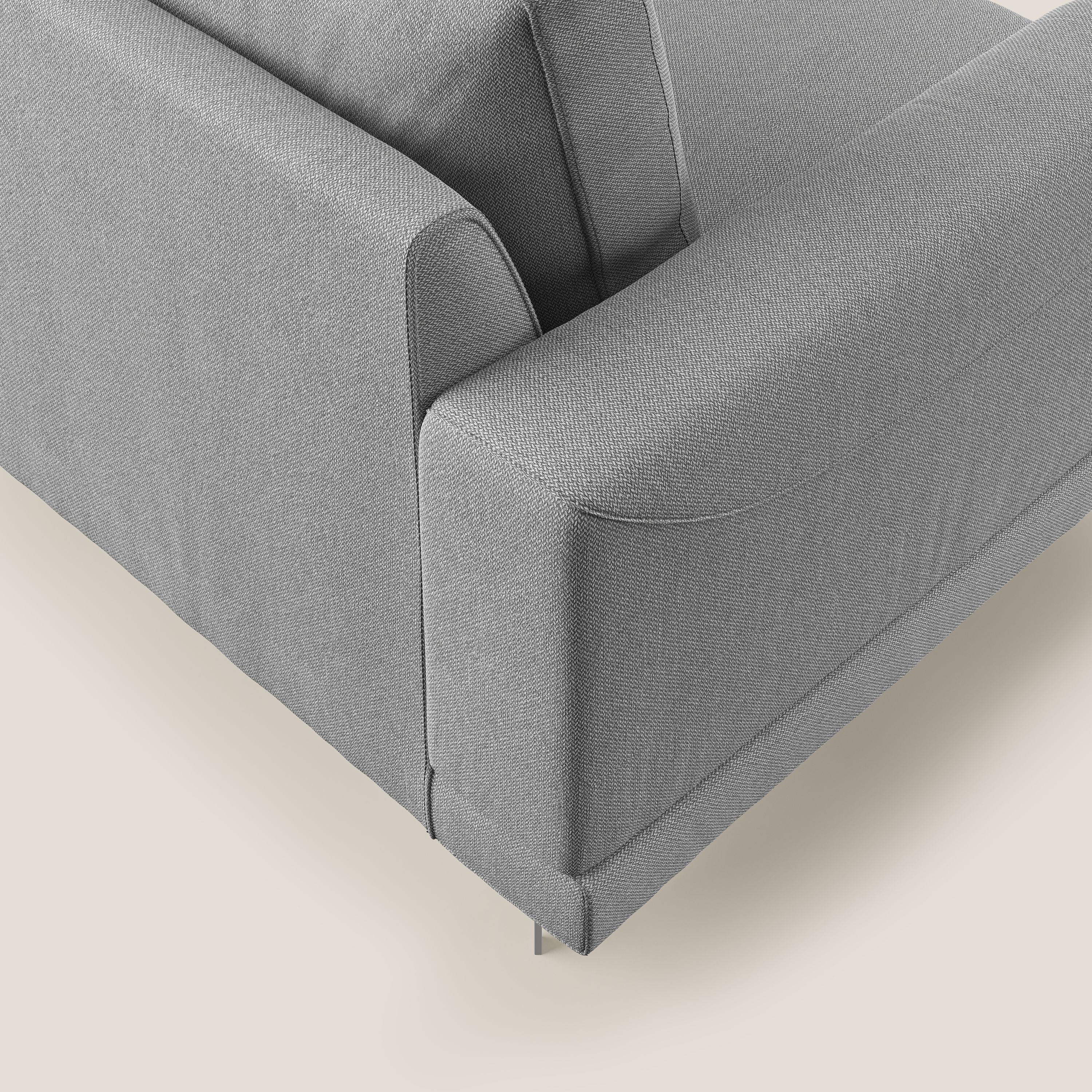 Dorian fauteuil moderne en tissu doux anti-tache T05 gris - Image 6