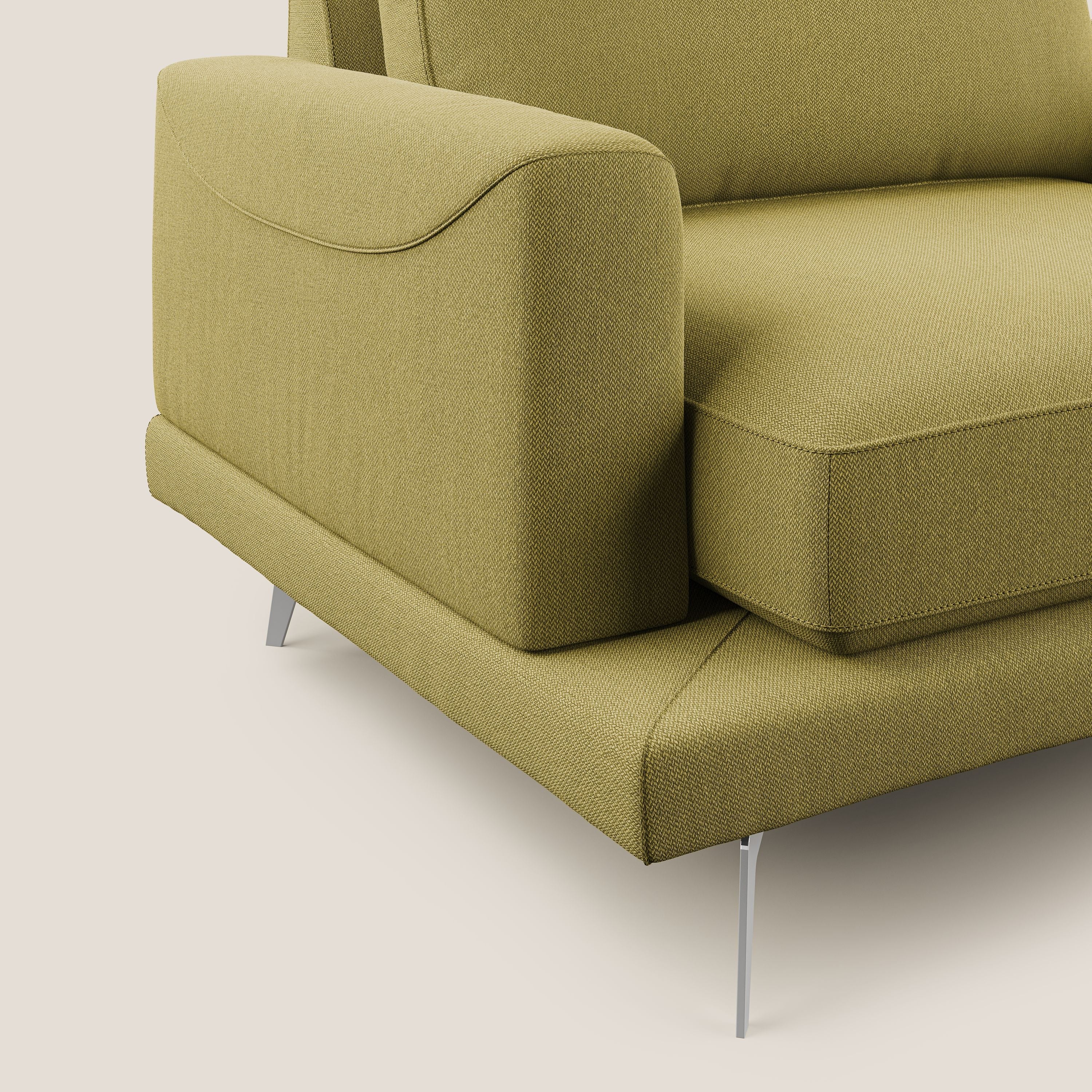 Dorian fauteuil moderne en tissu doux anti-tache T05 jaune - Image 5