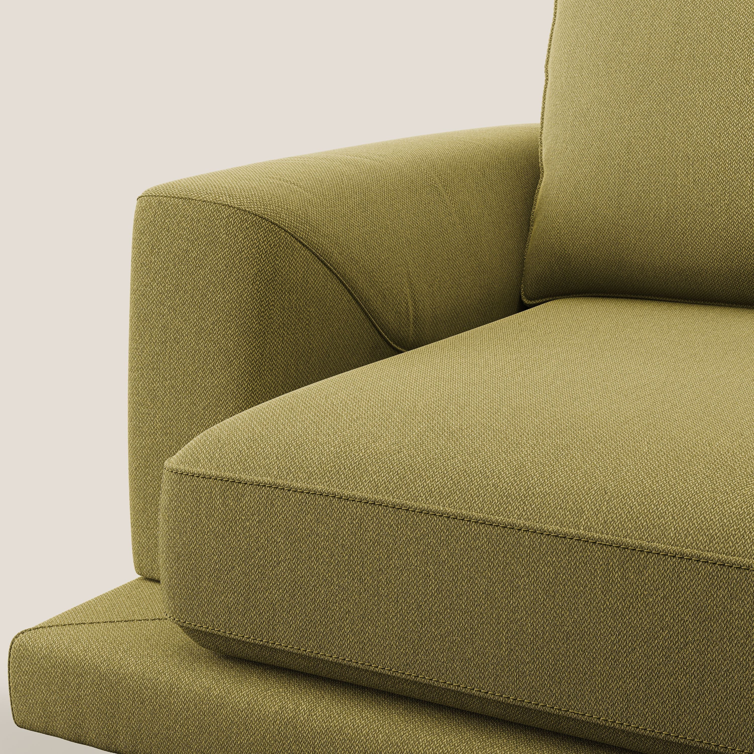 Dorian fauteuil moderne en tissu doux anti-tache T05 jaune - Image 7