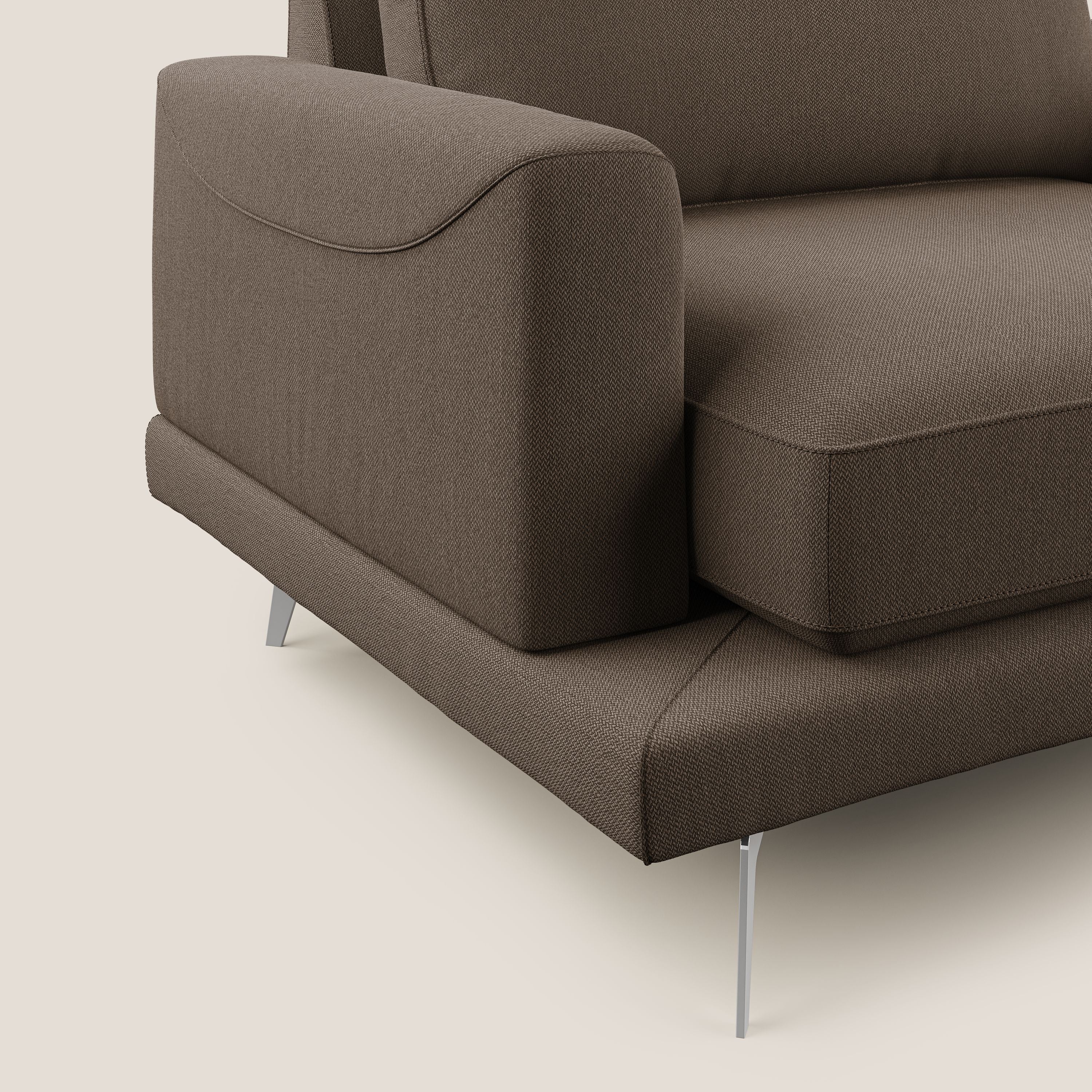 Dorian fauteuil moderne en tissu doux anti-tache T05 marron - Image 5
