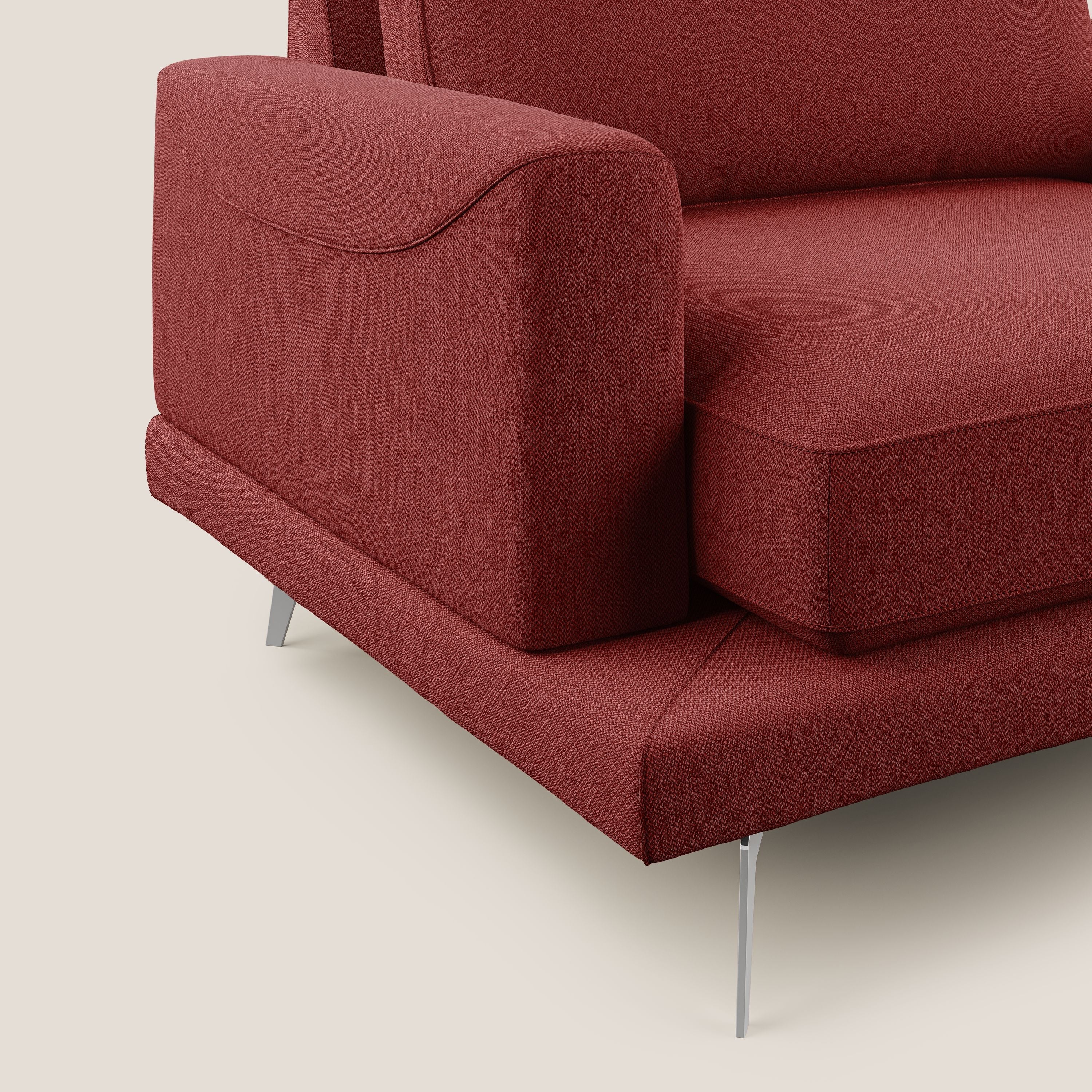 Dorian fauteuil moderne en tissu doux anti-tache T05 rouge - Image 6