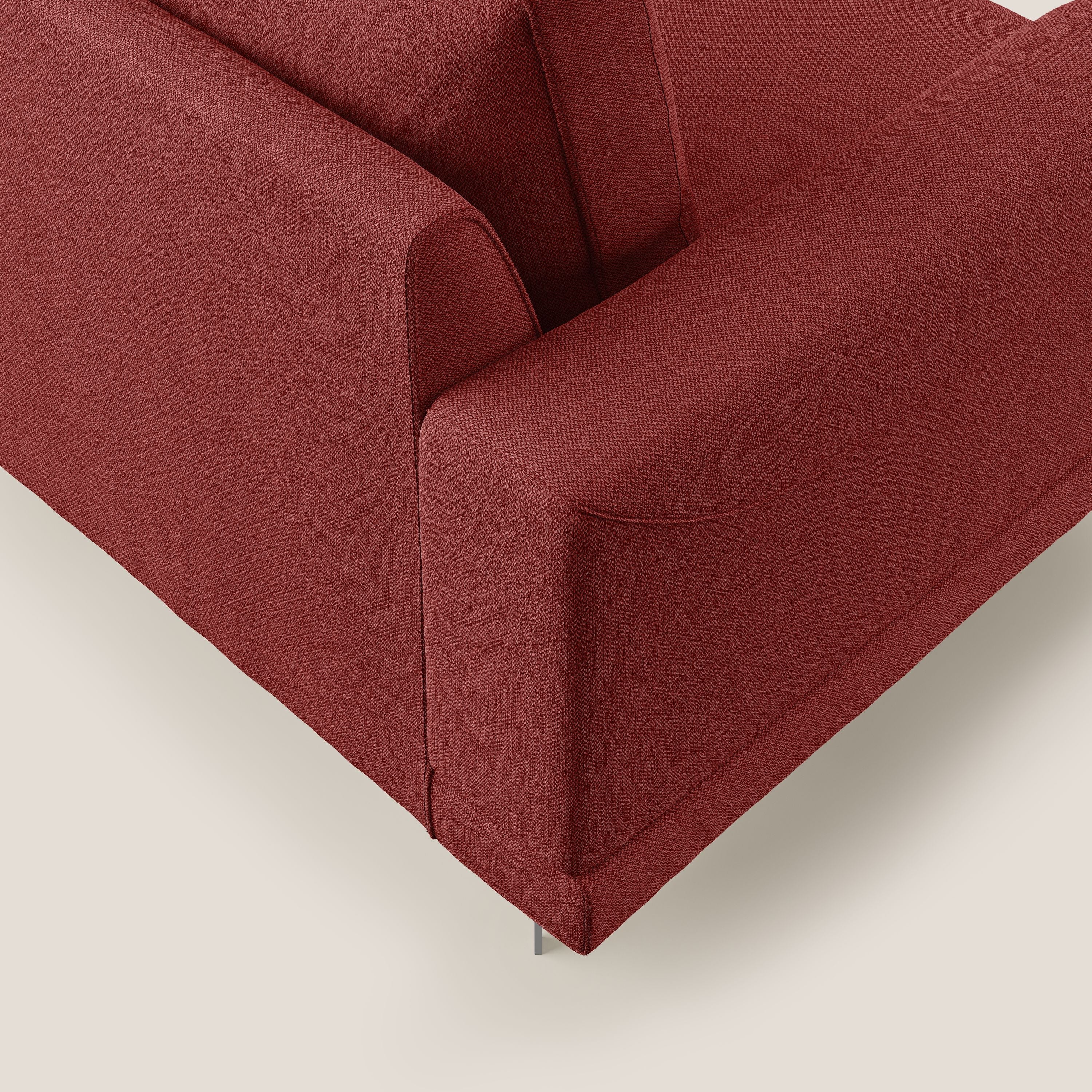 Dorian fauteuil moderne en tissu doux anti-tache T05 rouge - Image 7