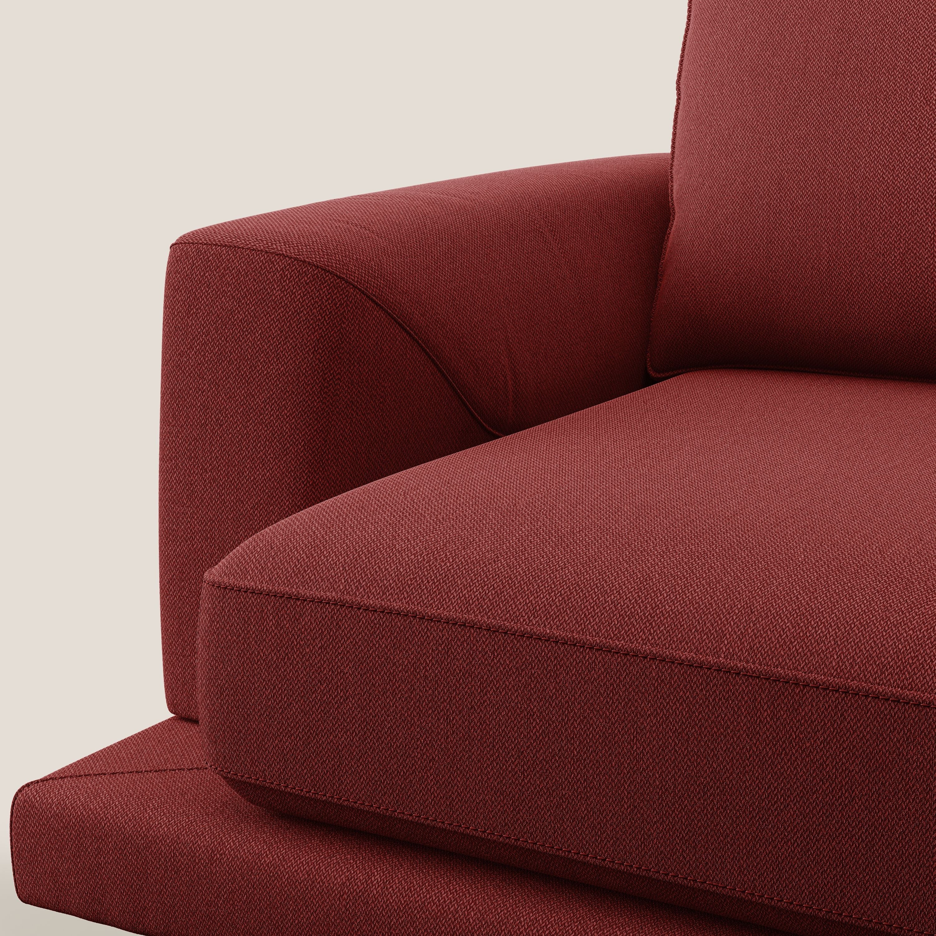 Dorian fauteuil moderne en tissu doux anti-tache T05 rouge - Image 8