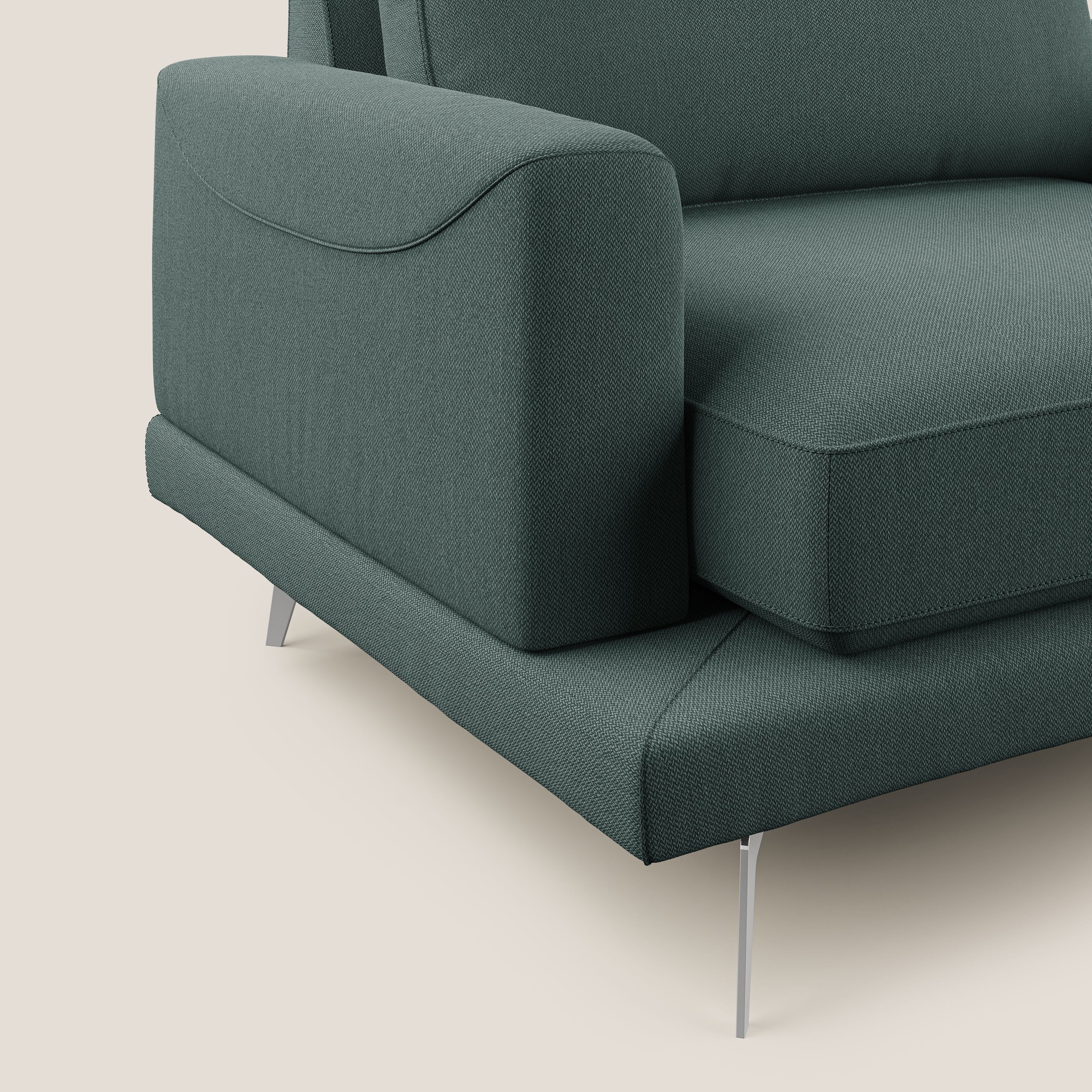 Dorian fauteuil moderne en tissu doux anti-tache T05 vert - Image 5