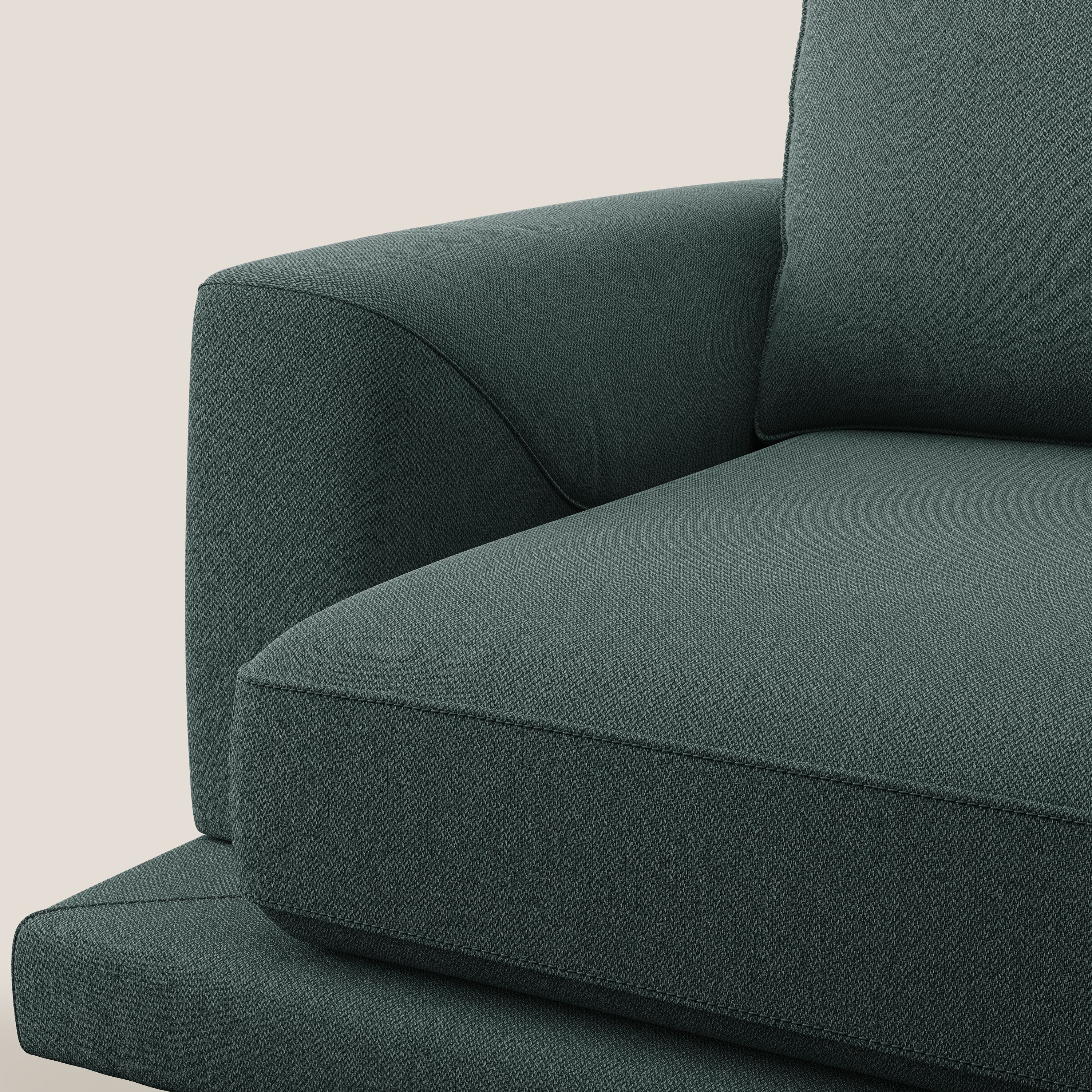 Dorian fauteuil moderne en tissu doux anti-tache T05 vert - Image 7
