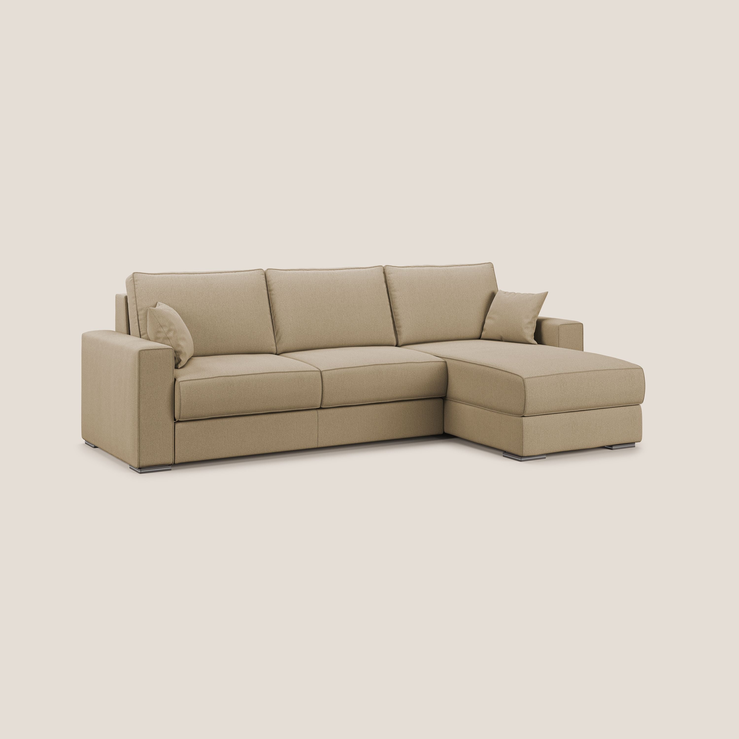 Dream Canapé convertible d'angle en tissu détachable T05 beige - Image 2
