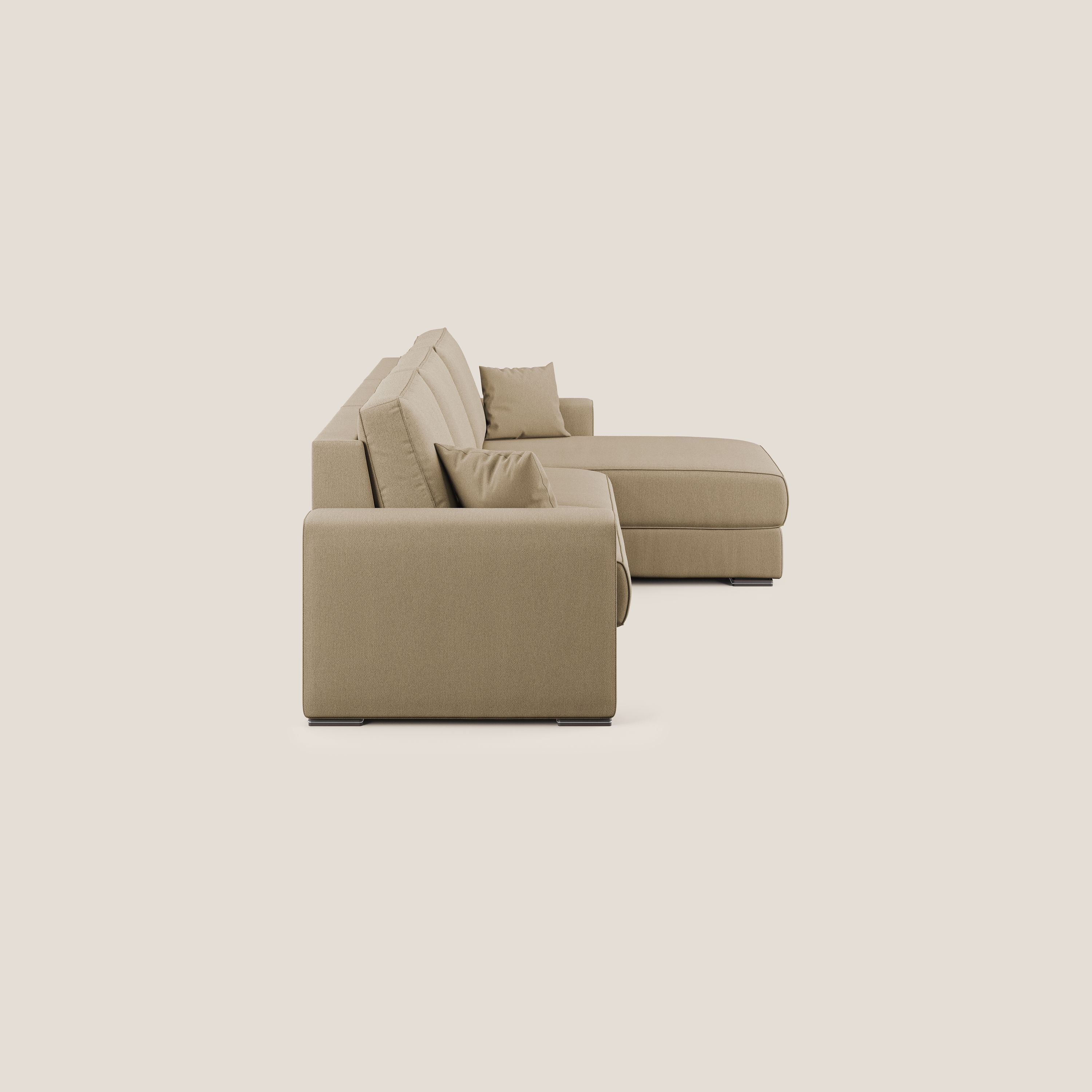 Dream Canapé convertible d'angle en tissu détachable T05 beige - Image 4