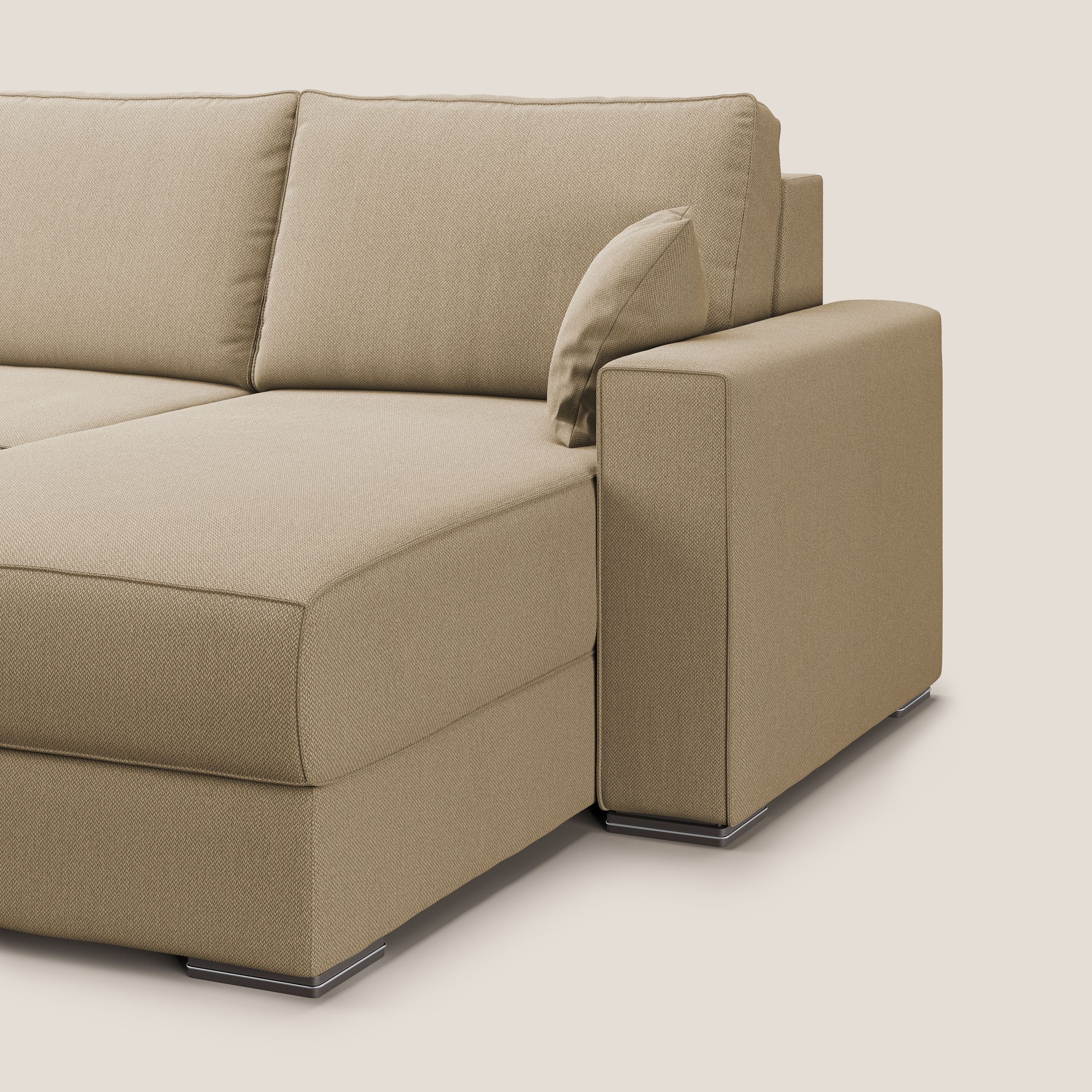 Dream Canapé convertible d'angle en tissu détachable T05 beige - Image 8
