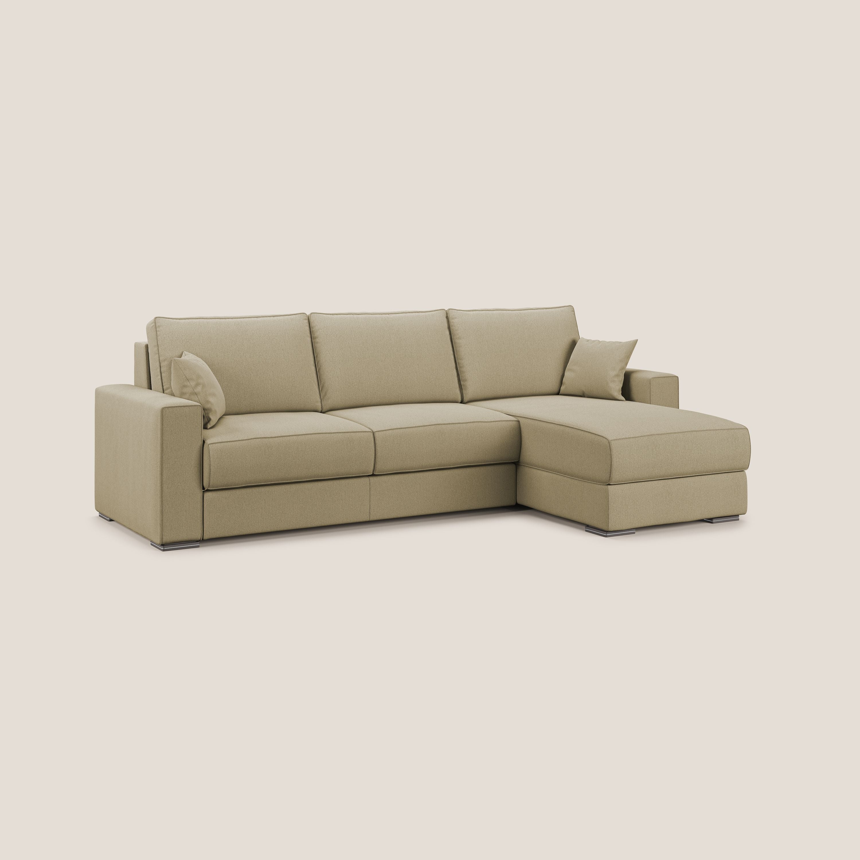 Dream Canapé convertible d'angle en tissu détachable T05 camel - Image 2