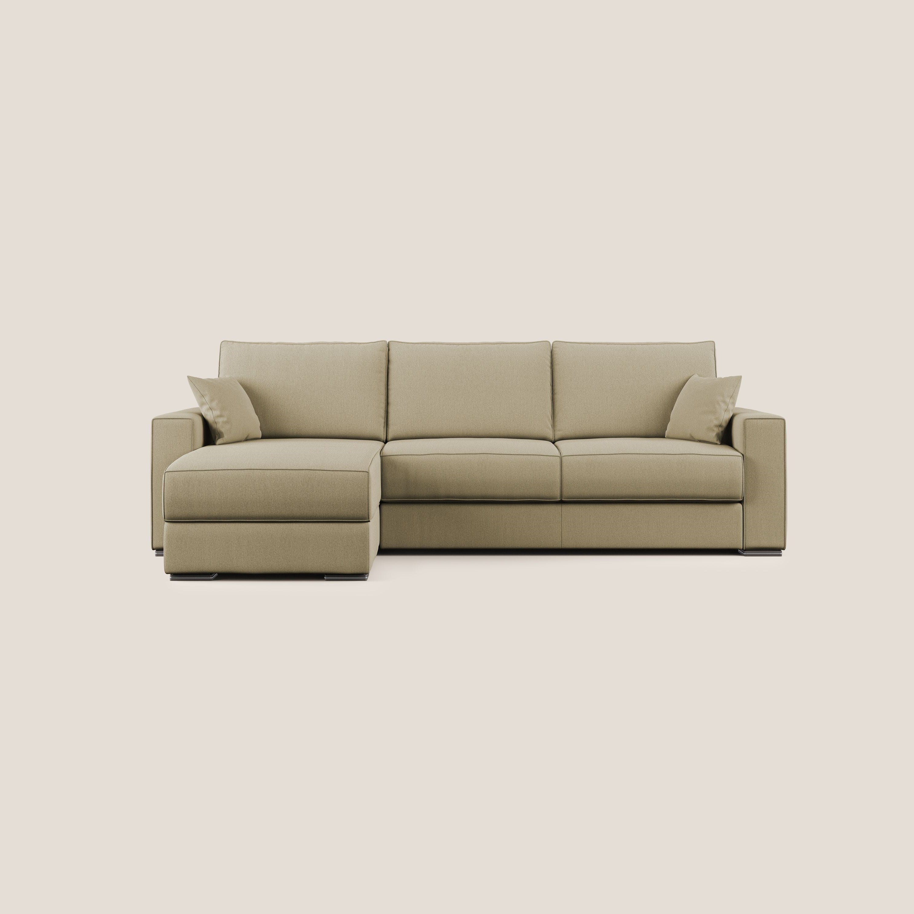 Dream Canapé convertible d'angle en tissu détachable T05 camel - Image 8