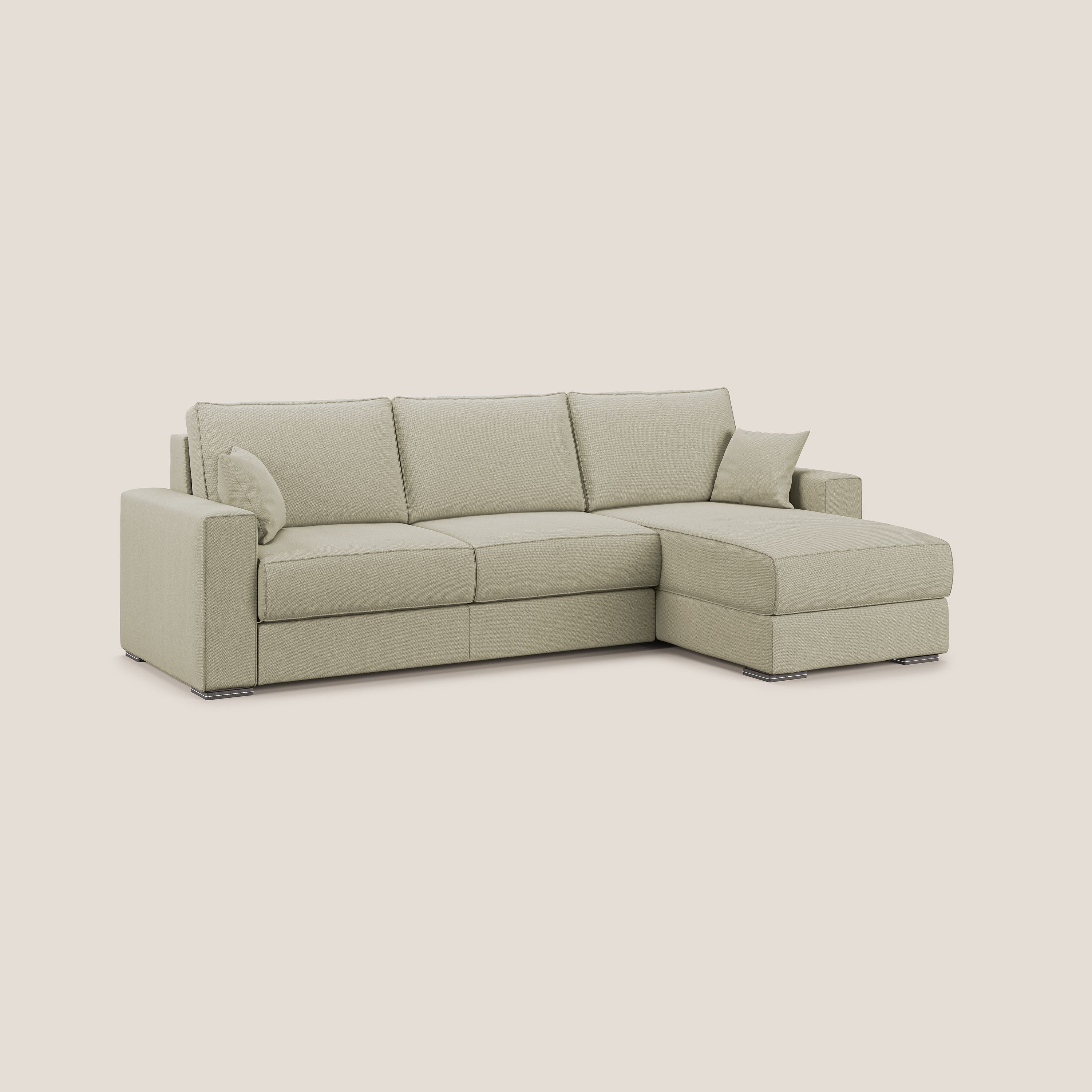 Dream Canapé convertible d'angle en tissu détachable T05 crème - Image 2