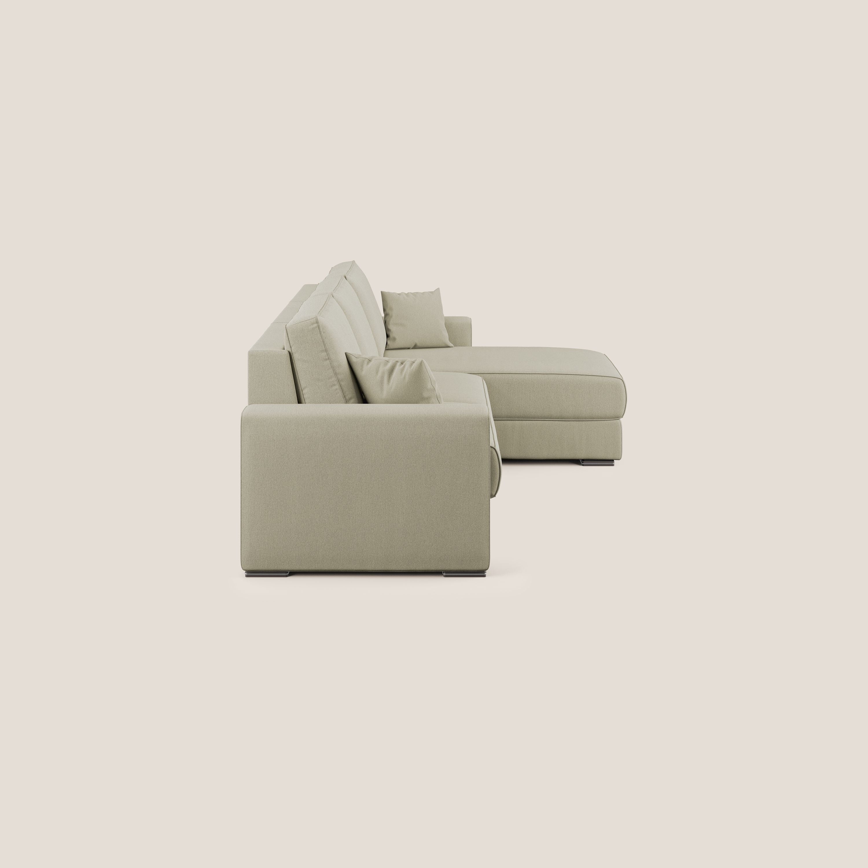 Dream Canapé convertible d'angle en tissu détachable T05 crème - Image 4