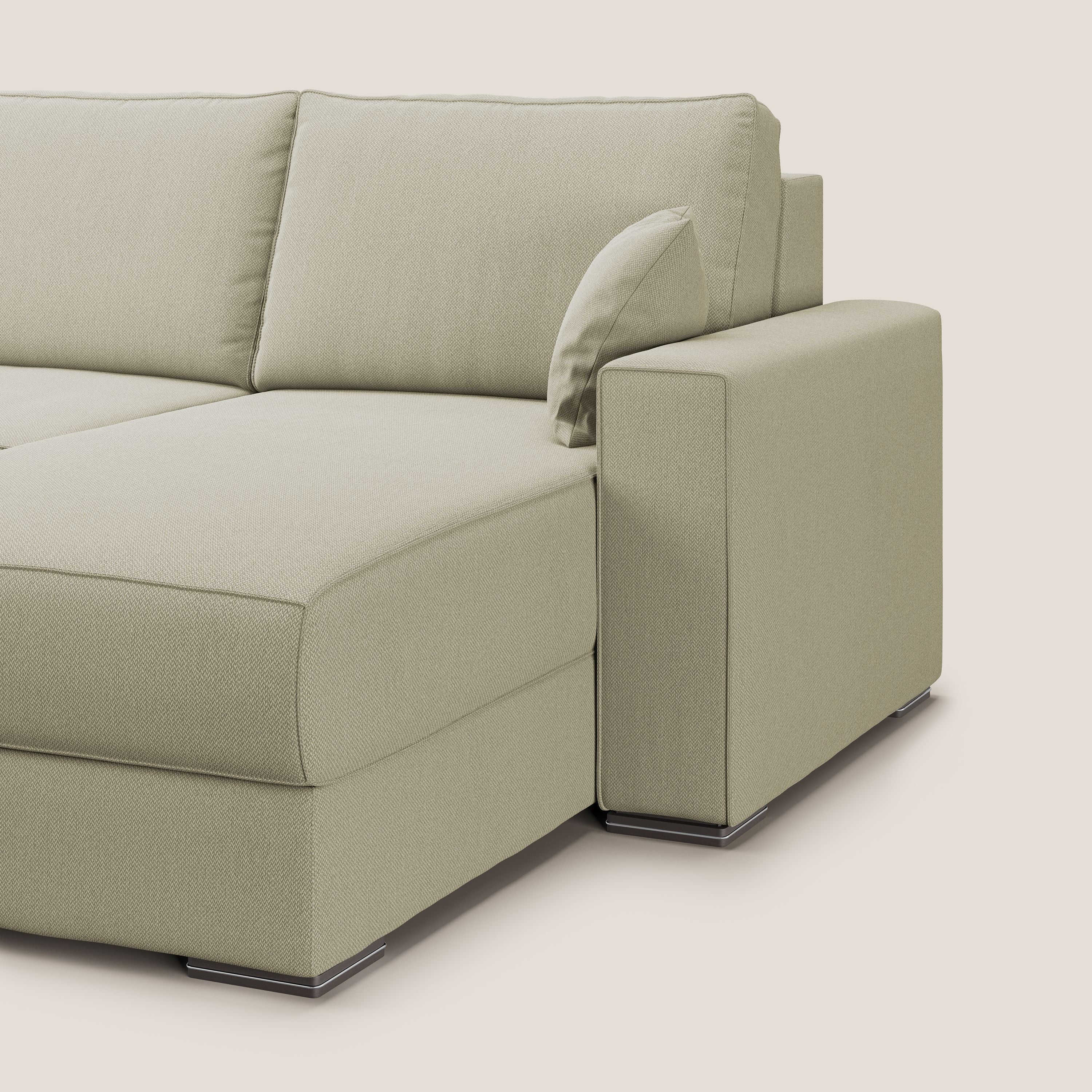 Dream Canapé convertible d'angle en tissu détachable T05 crème - Image 8
