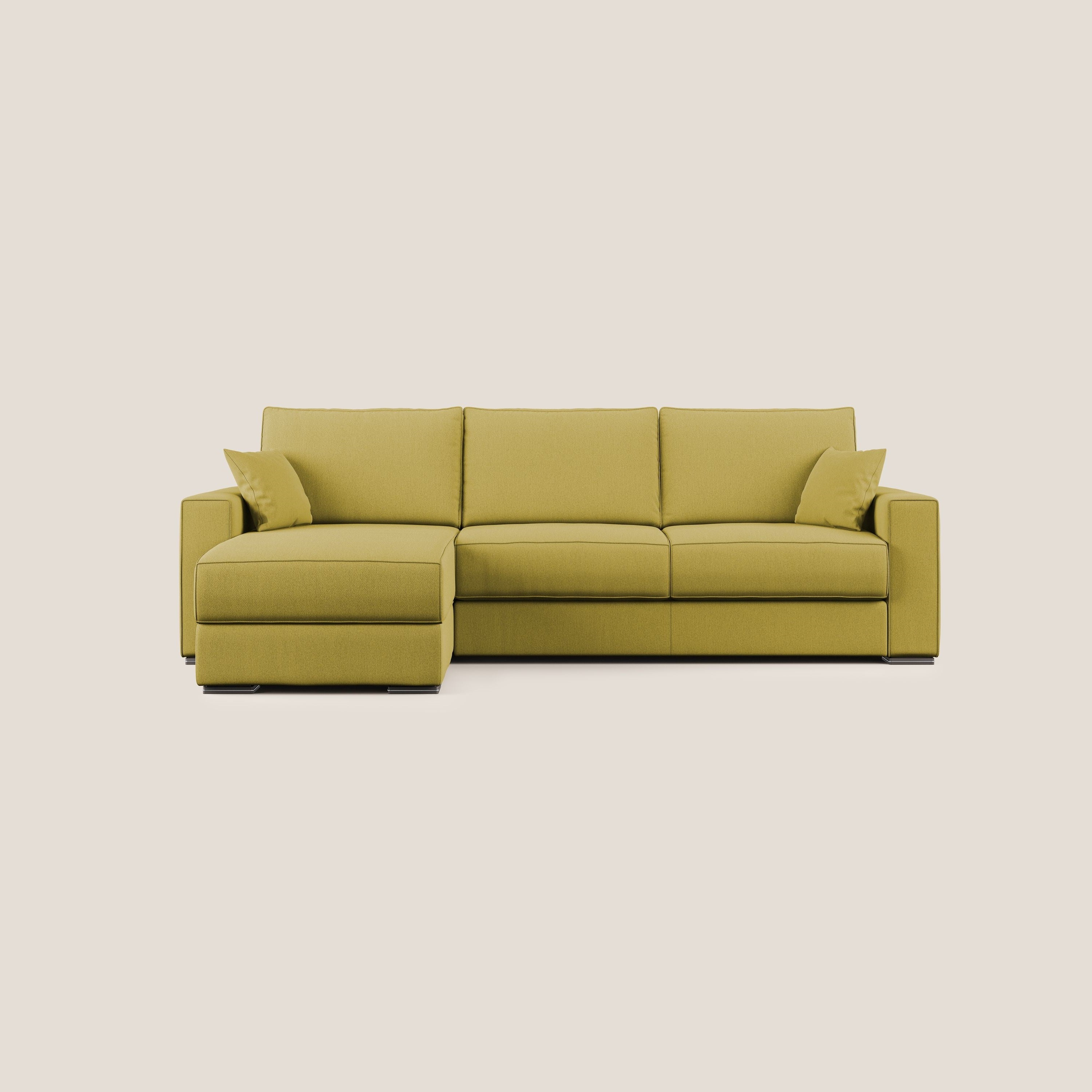 Dream Canapé convertible d'angle en tissu détachable T05 jaune - Image 10