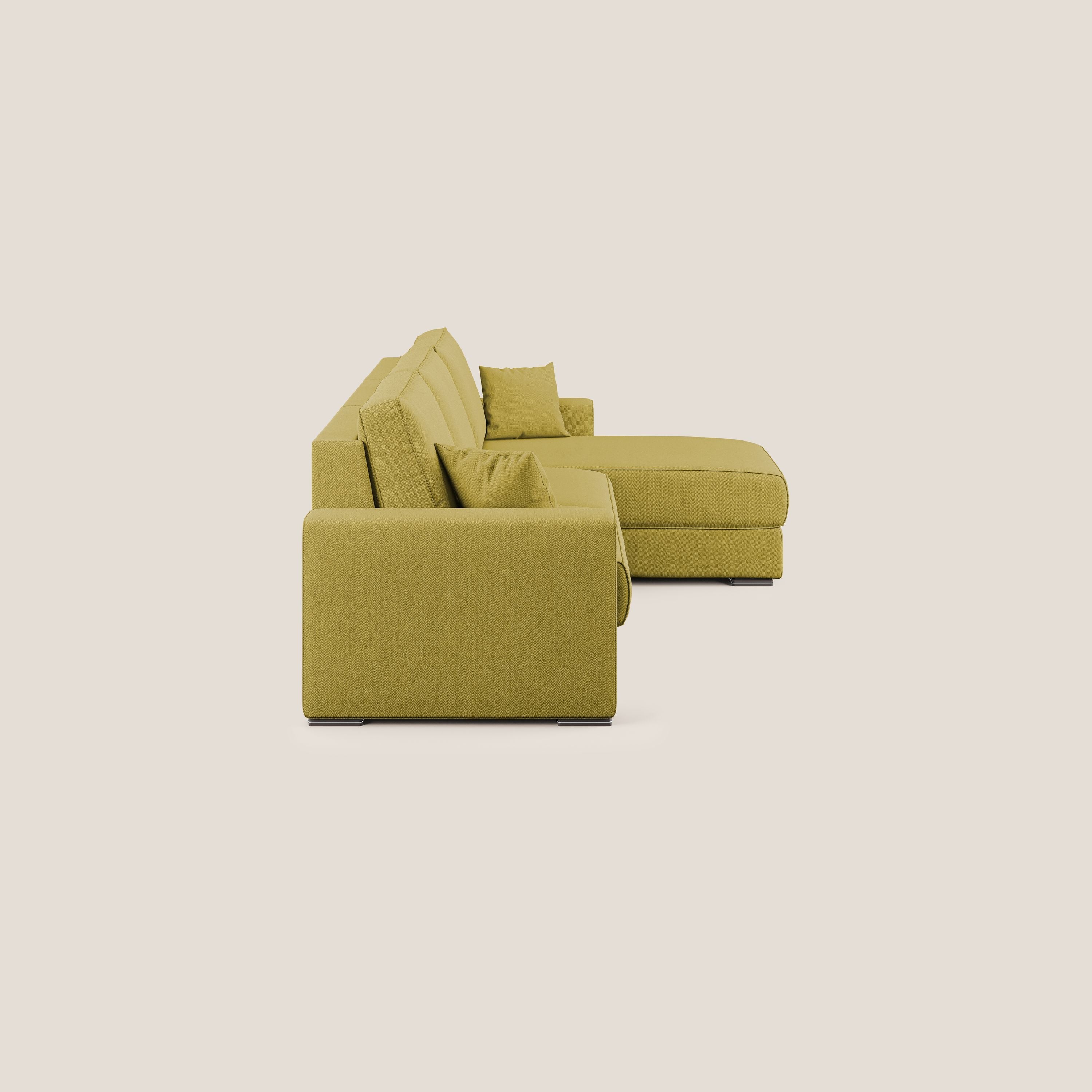 Dream Canapé convertible d'angle en tissu détachable T05 jaune - Image 4