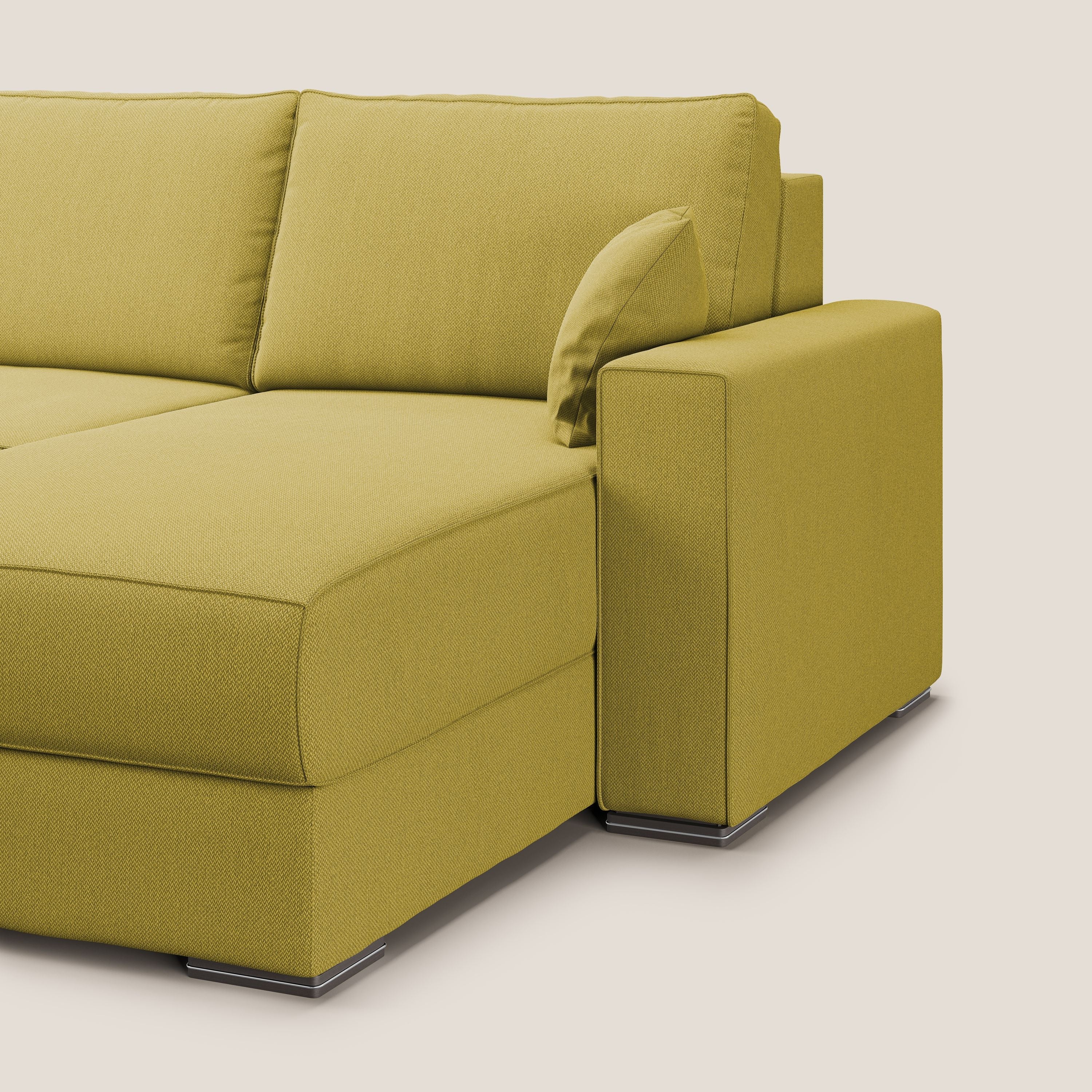 Dream Canapé convertible d'angle en tissu détachable T05 jaune - Image 7
