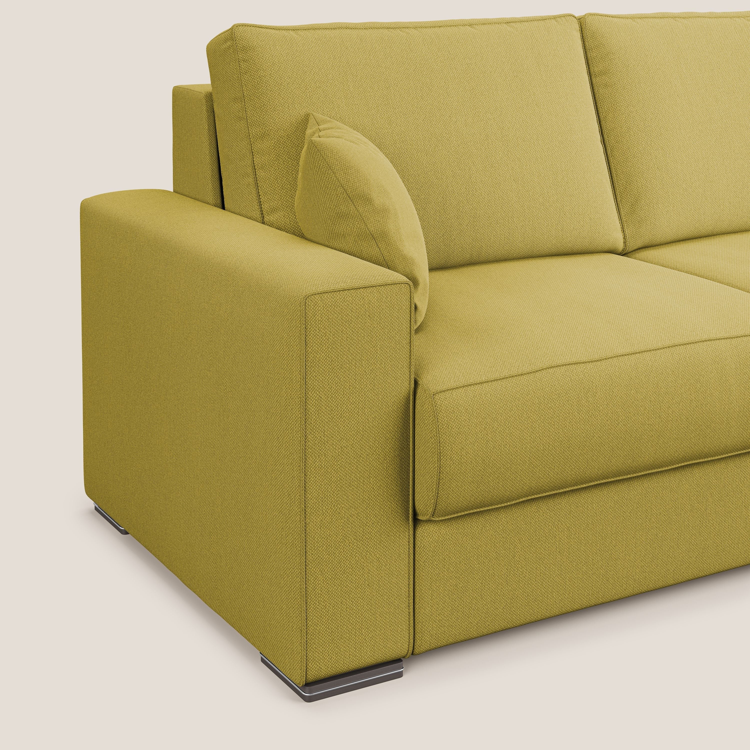 Dream Canapé convertible d'angle en tissu détachable T05 jaune - Image 9