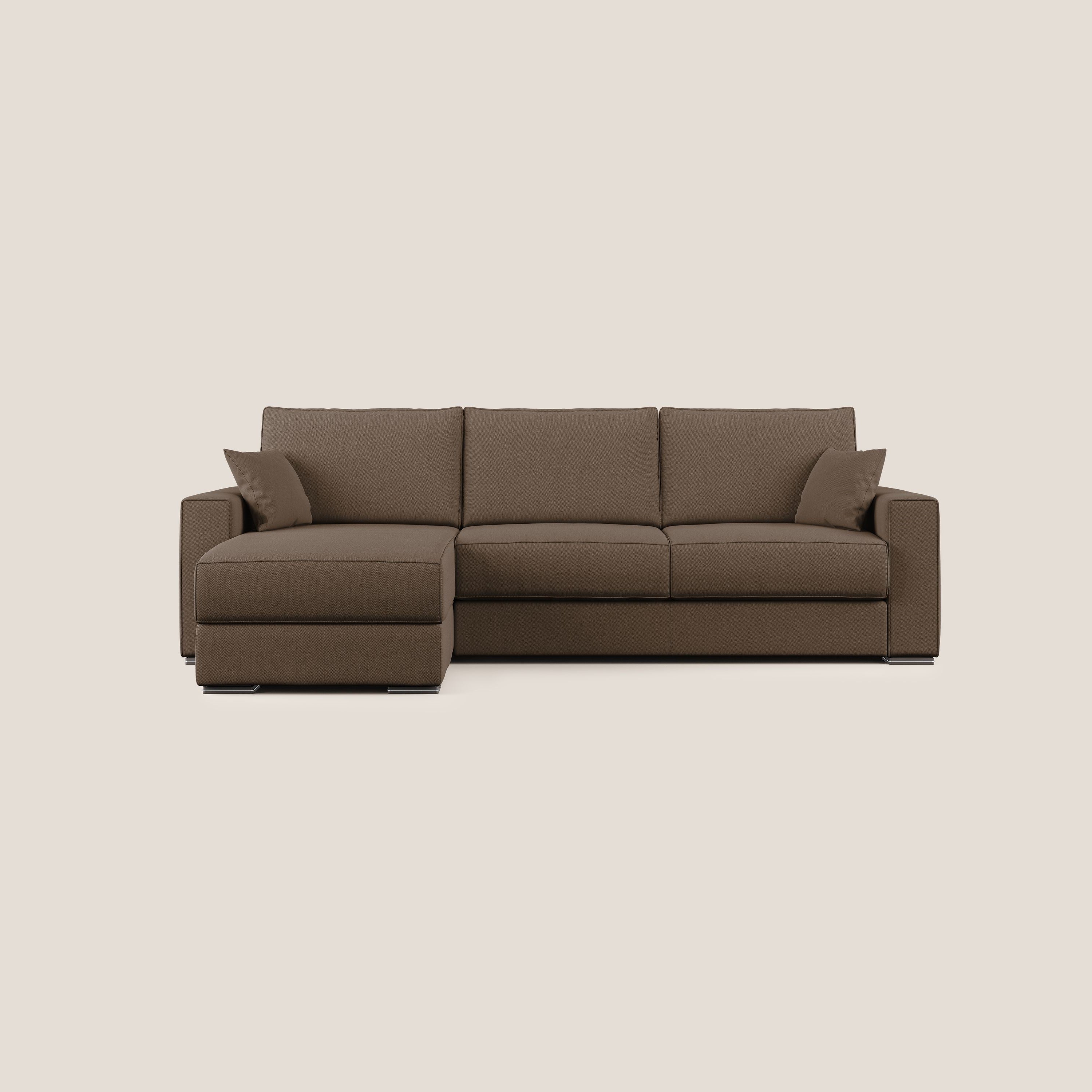 Dream Canapé convertible d'angle en tissu détachable T05 marron - Image 10