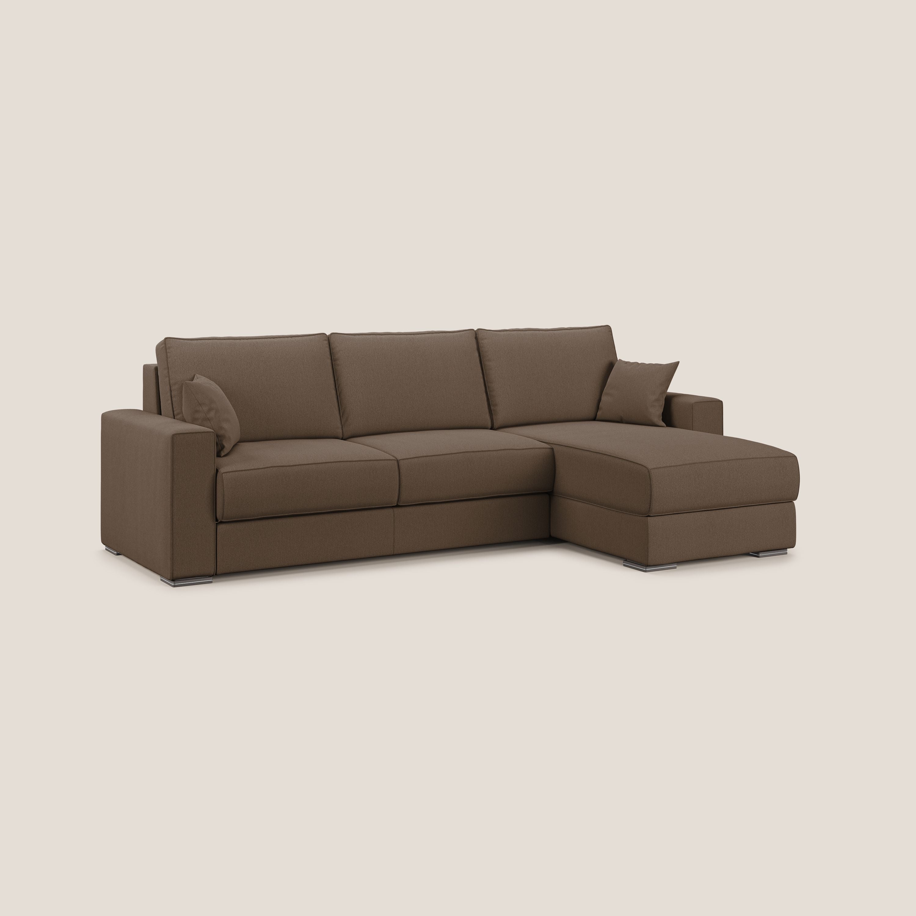 Dream Canapé convertible d'angle en tissu détachable T05 marron - Image 2