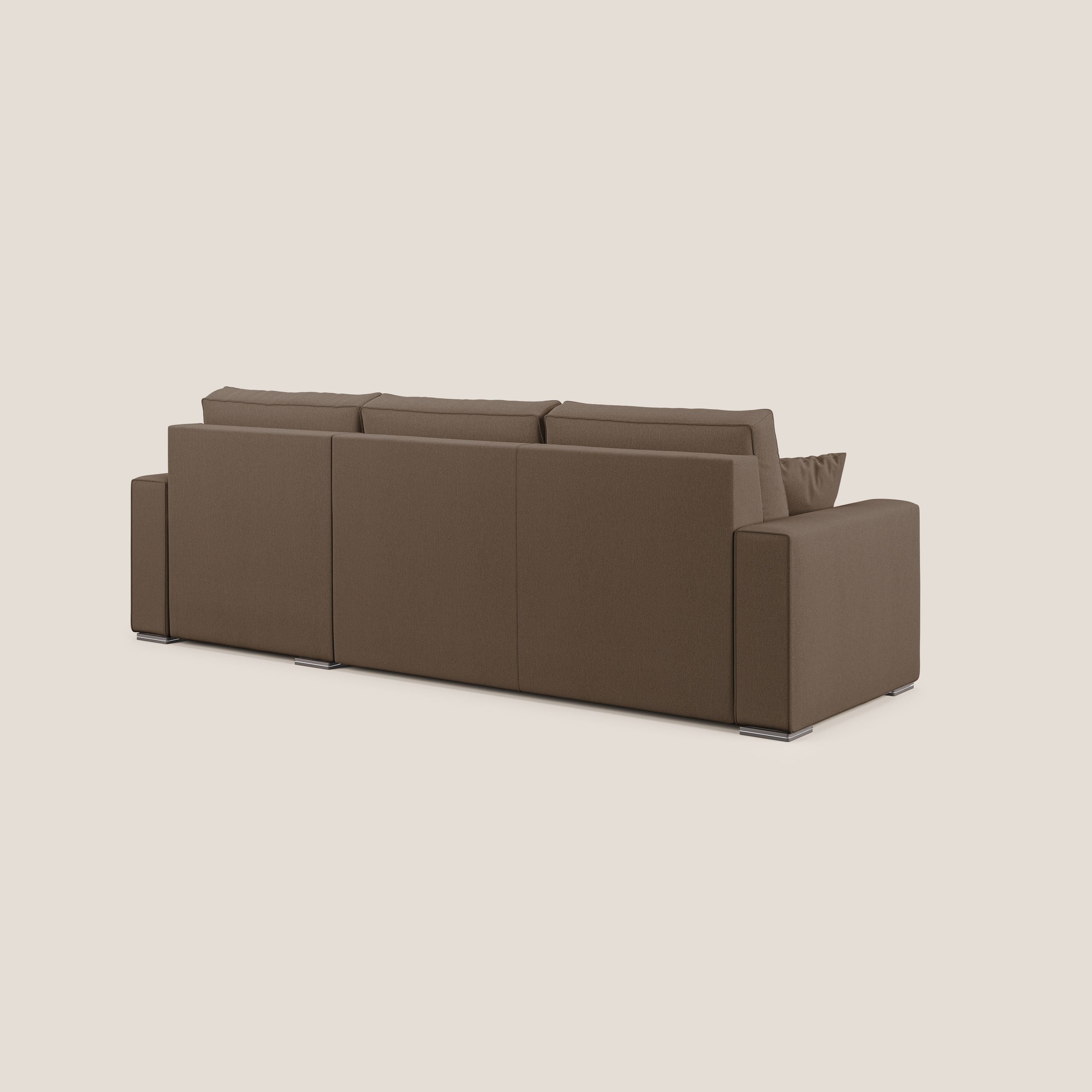 Dream Canapé convertible d'angle en tissu détachable T05 marron - Image 5