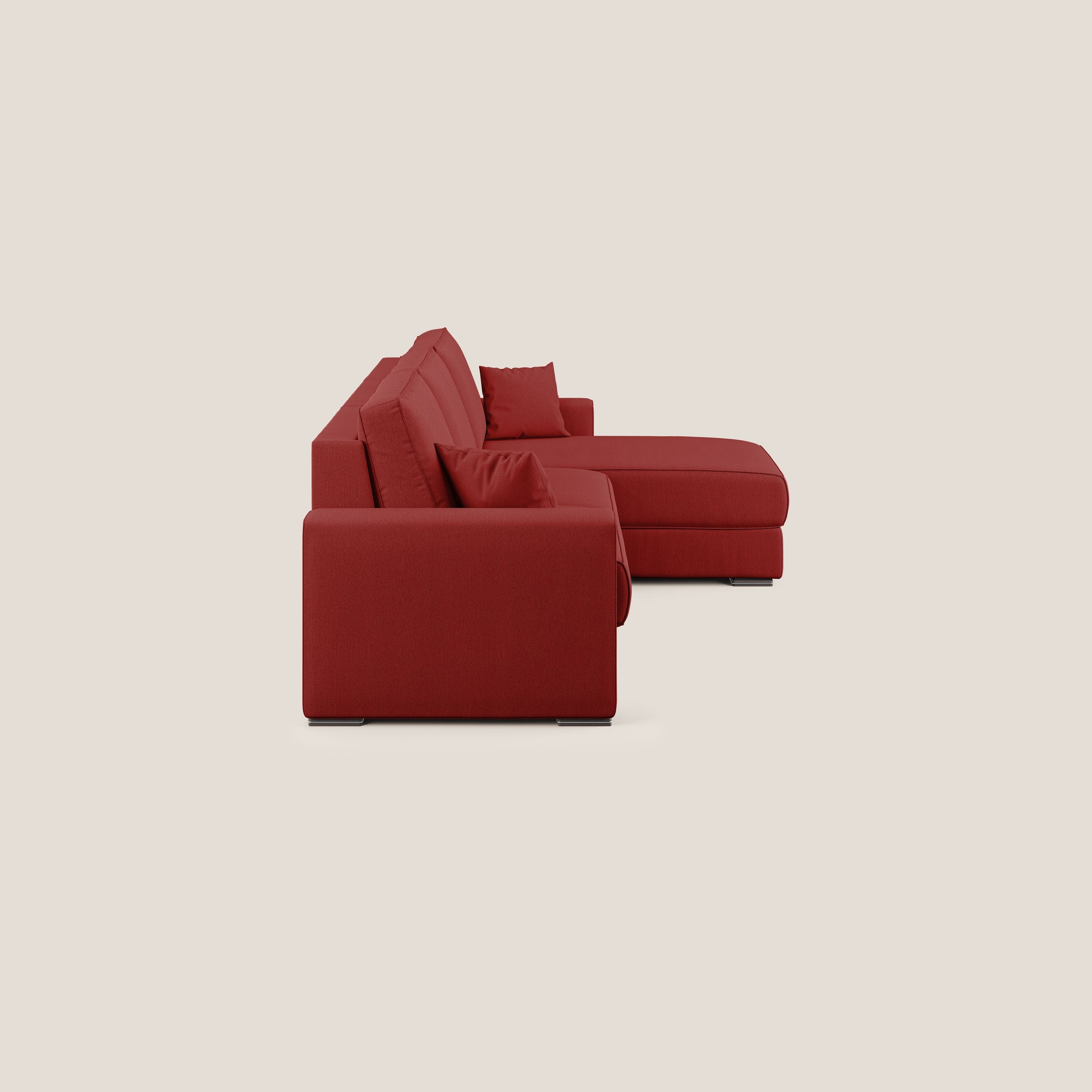 Dream Canapé convertible d'angle en tissu détachable T05 rouge - Image 4