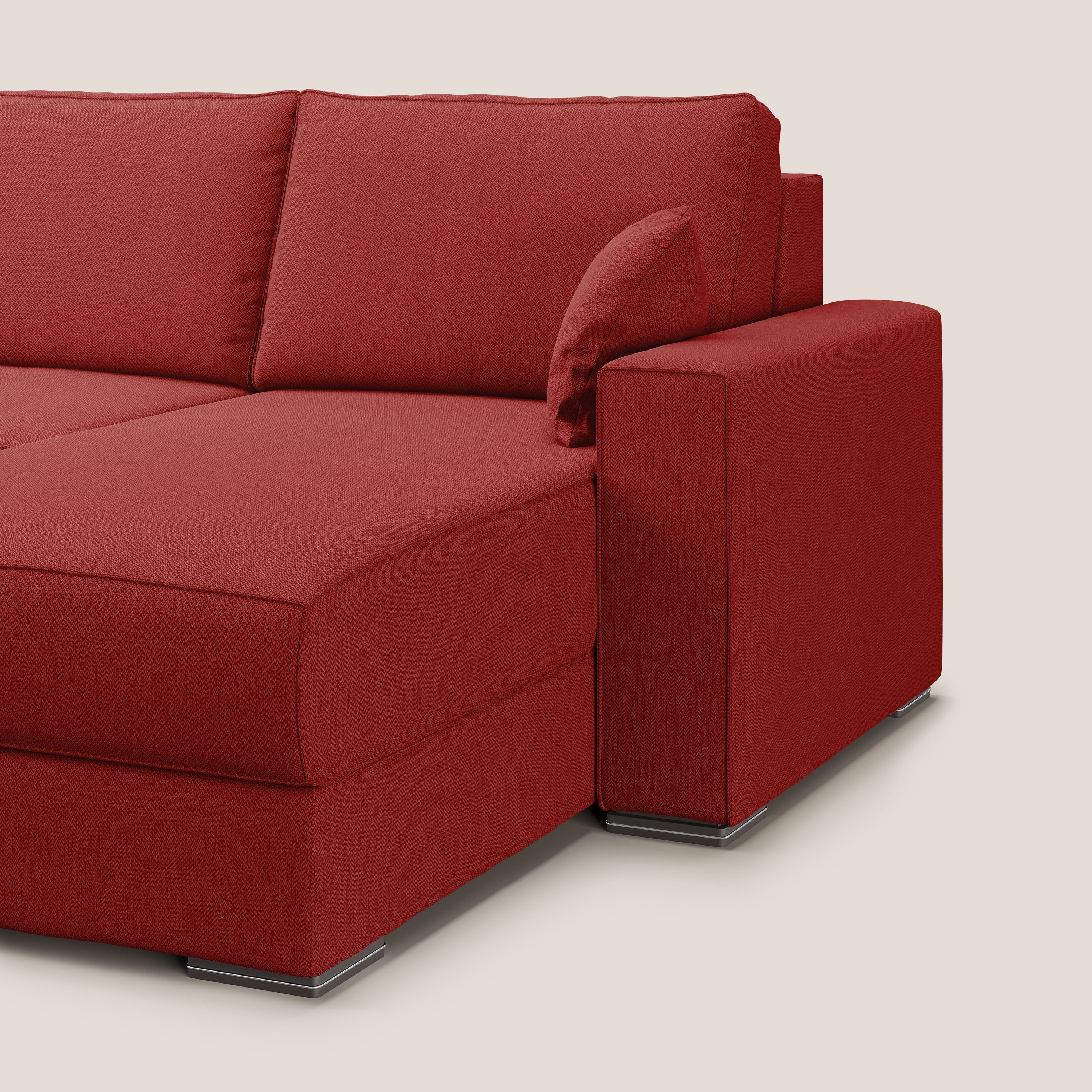 Dream Canapé convertible d'angle en tissu détachable T05 rouge - Image 8
