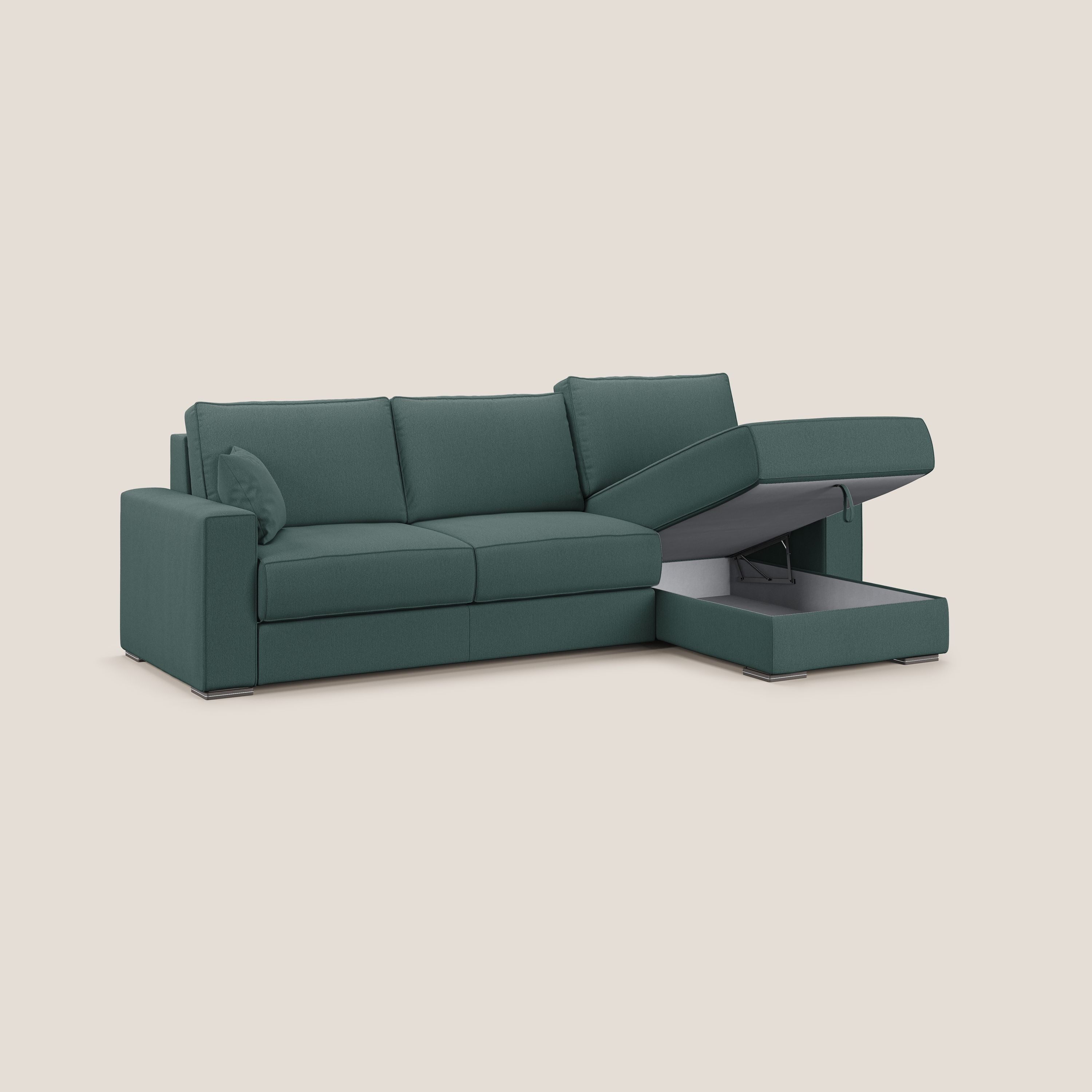 Dream Canapé convertible d'angle en tissu détachable T05 vert - Image 5
