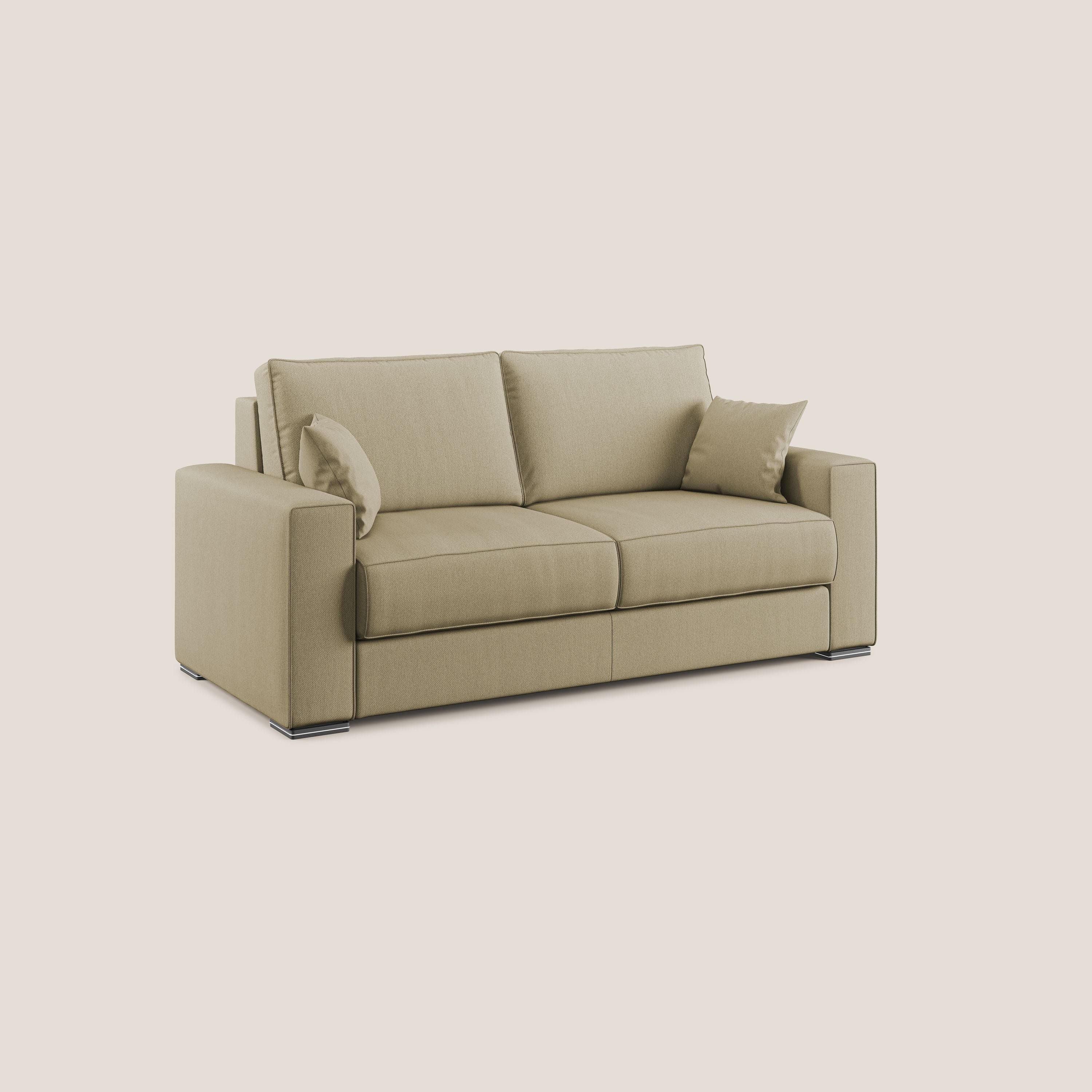 Dream canapé-lit convertible avec coussins doux en tissu détachable T05 camel - Image 3