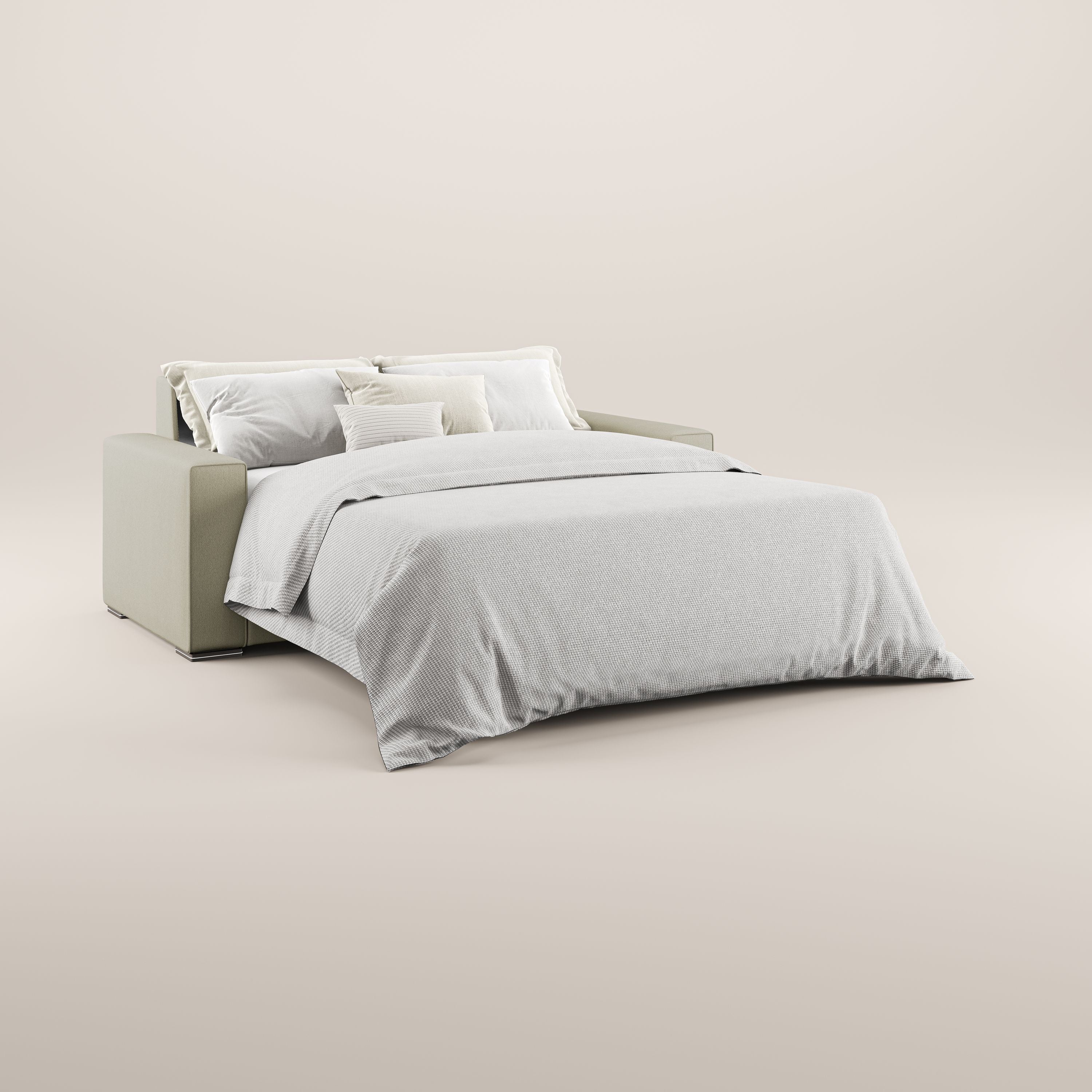 Dream canapé-lit convertible avec coussins doux en tissu détachable T05 crème - Image 2