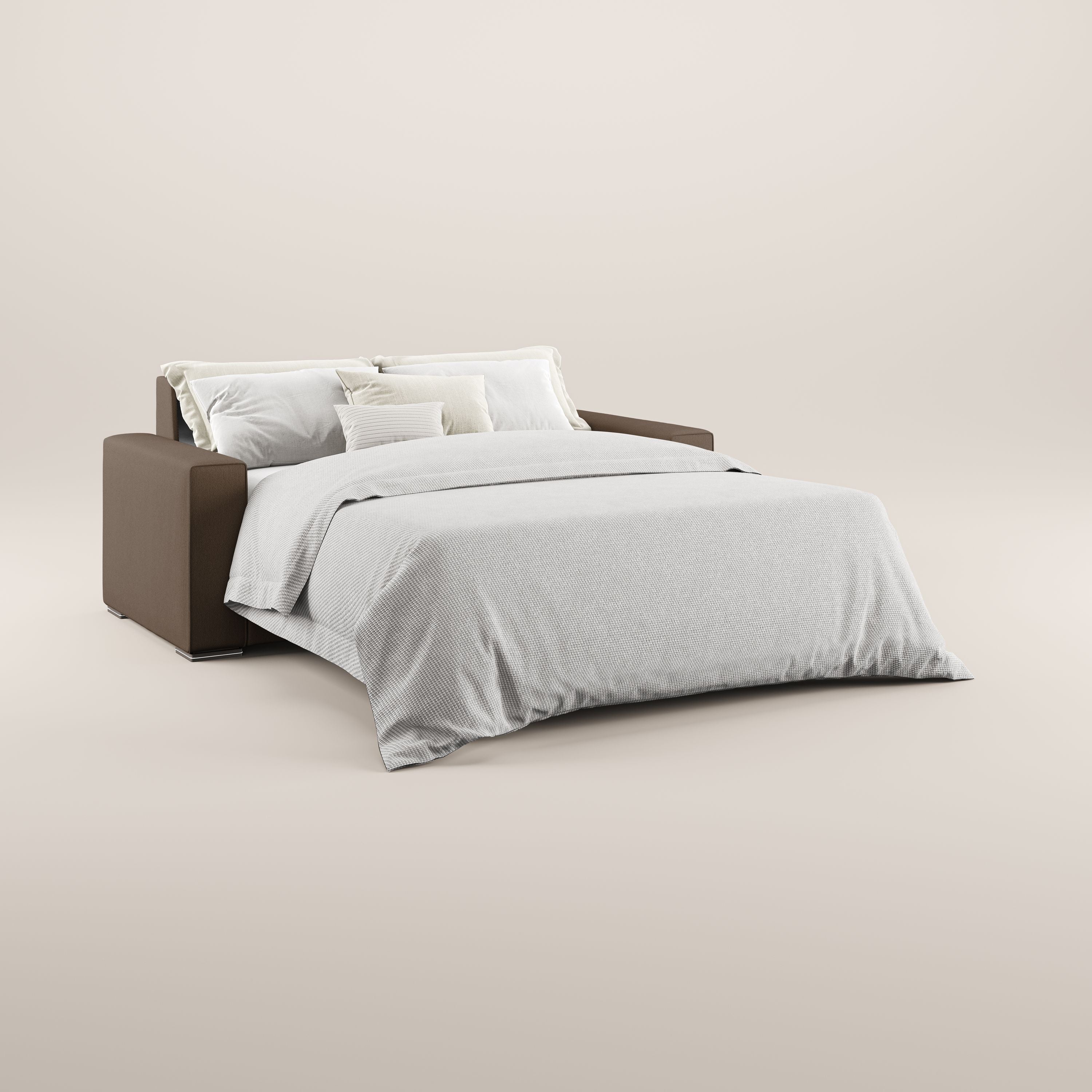 Dream canapé-lit convertible avec coussins doux en tissu détachable T05 marron - Image 2
