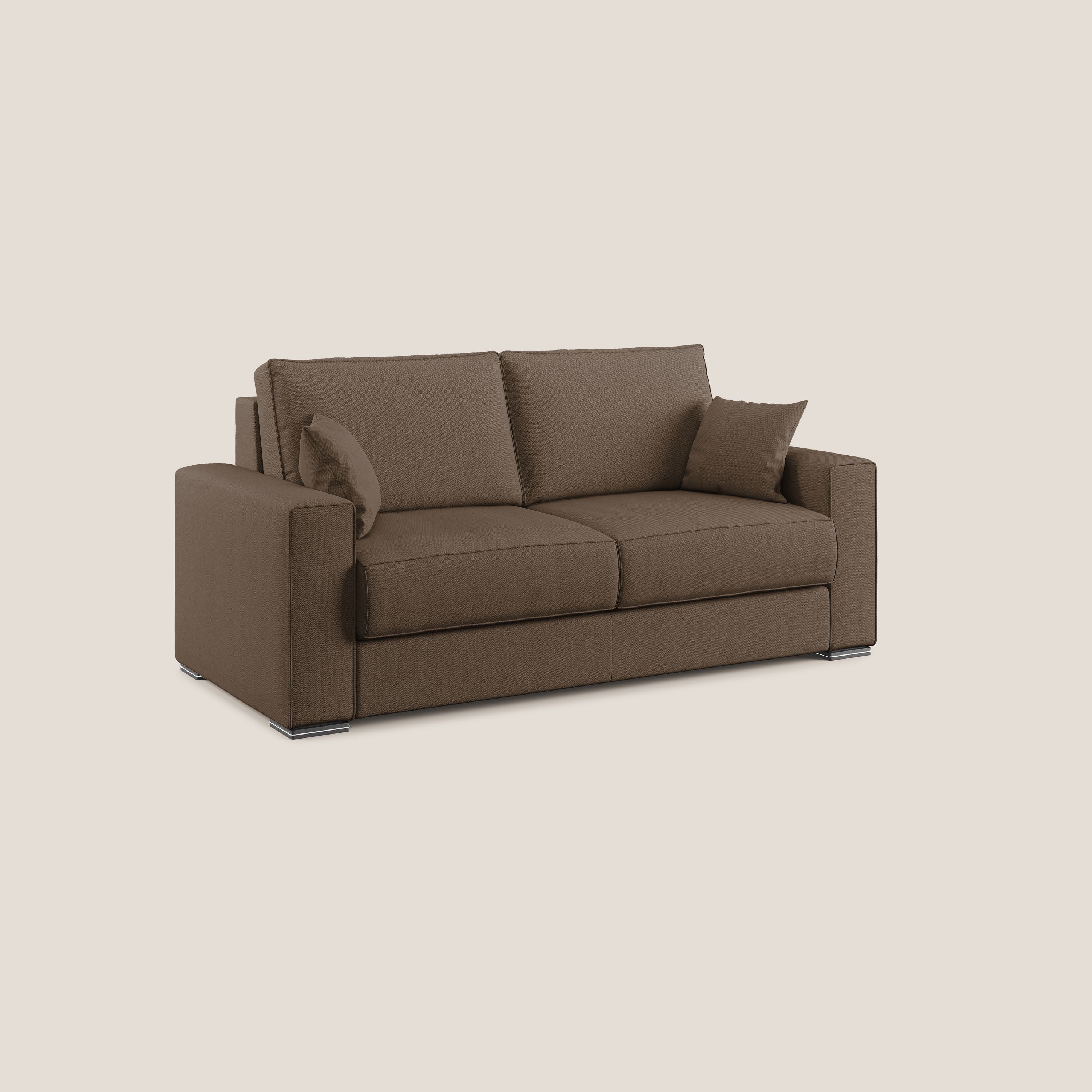 Dream canapé-lit convertible avec coussins doux en tissu détachable T05 marron - Image 3