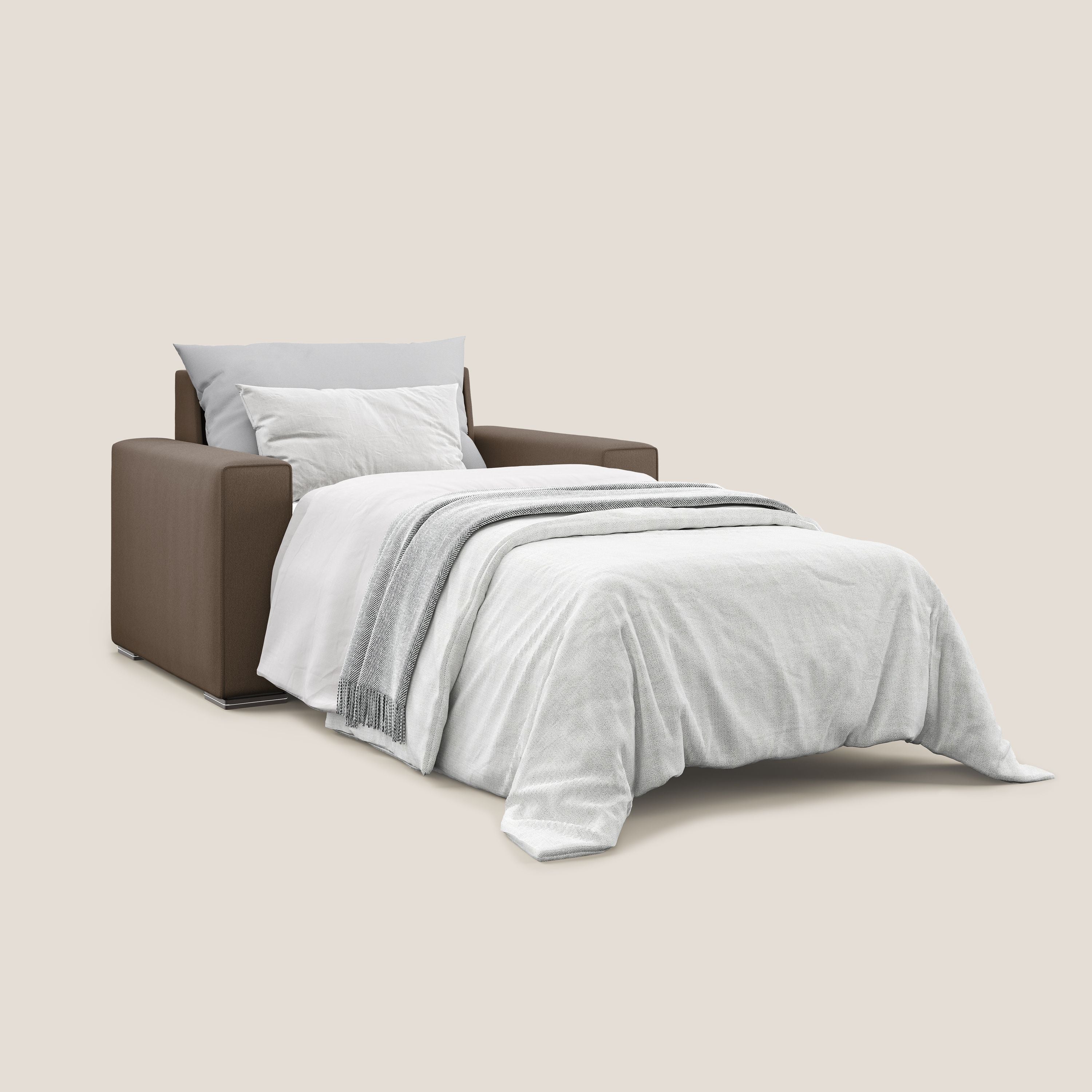 Dream fauteuil convertible en tissu détachable T05 marron - Image 2
