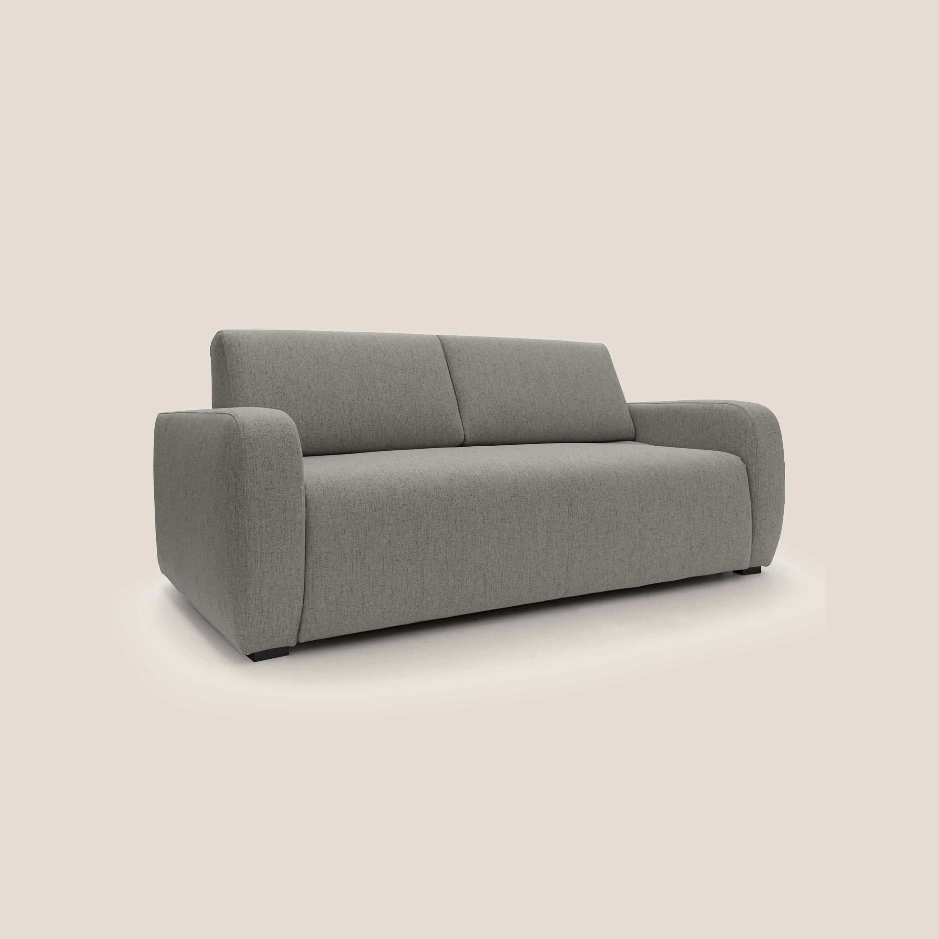 Duna Canapé lit convertible matelas 20cm en tissu doux flammé imperméable T03 taupe - Image 3