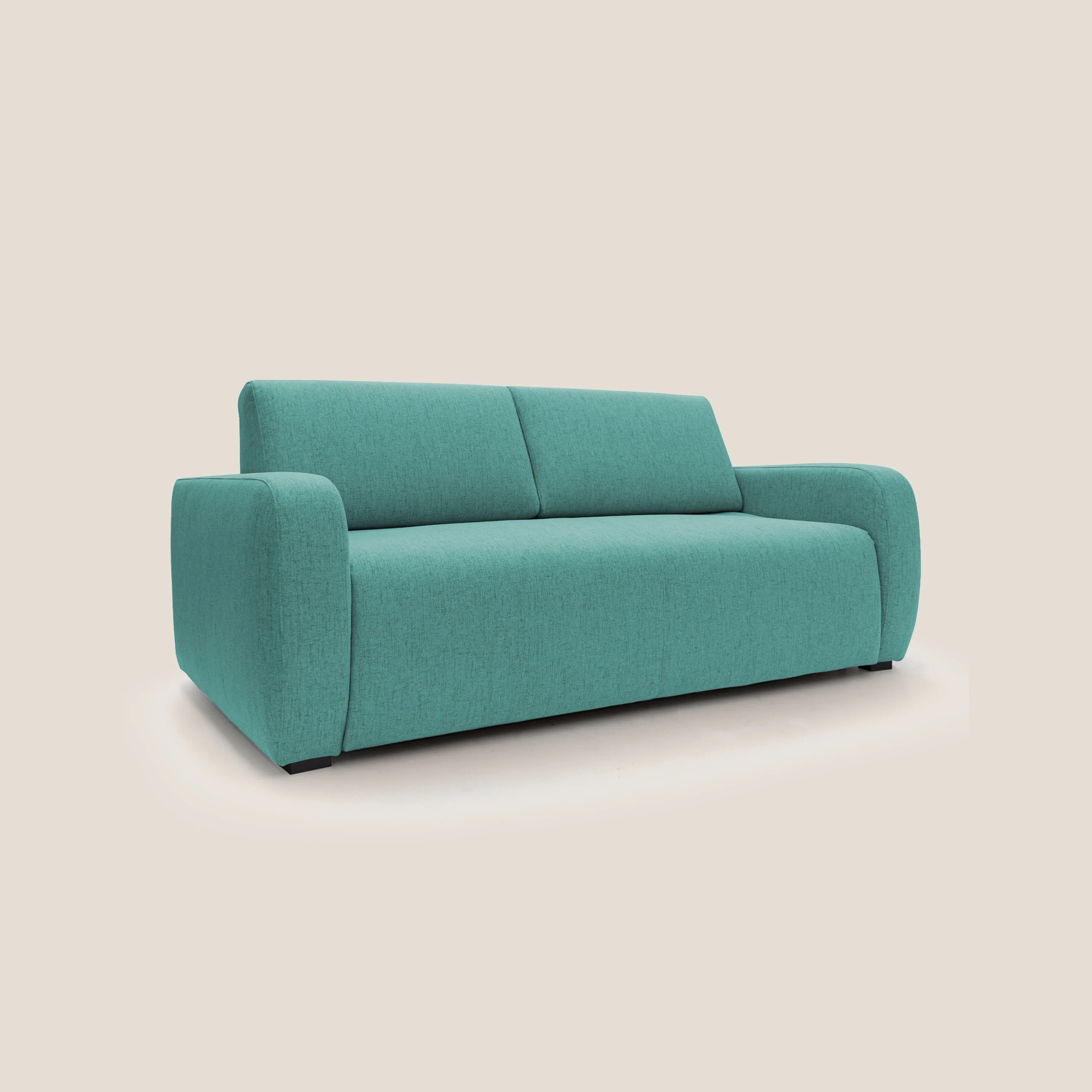 Duna Canapé lit convertible matelas 20cm en tissu doux flammé imperméable T03 vert d'eau - Image 3