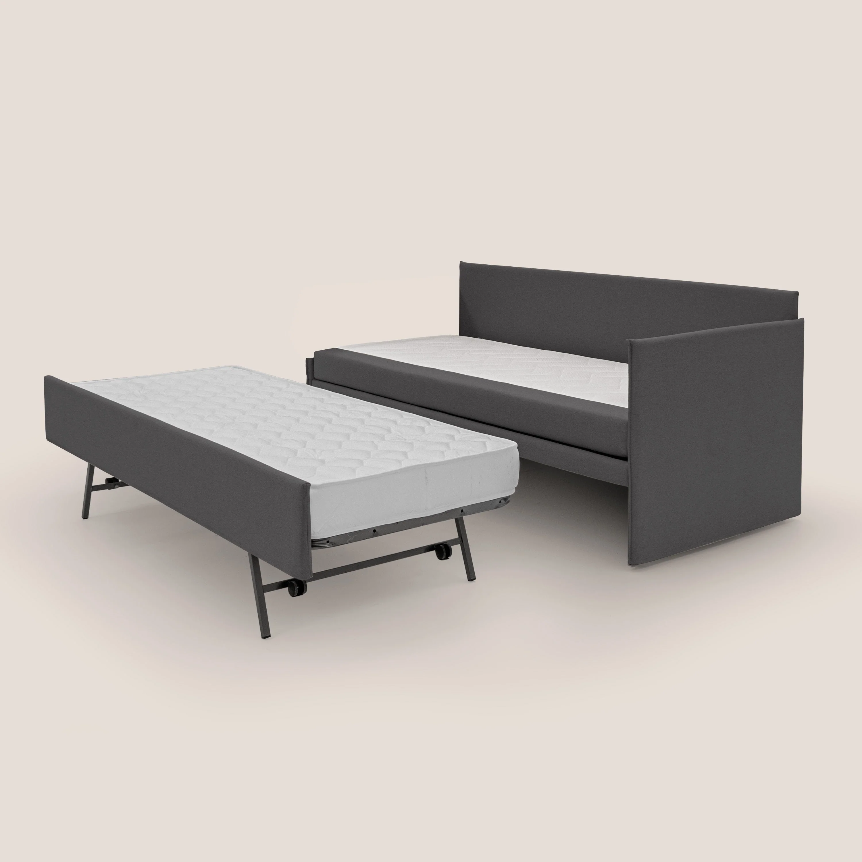 Durini Canapé duplex avec lits jumeaux et tissu effet coton imperméable T13 anthracite - Image 3