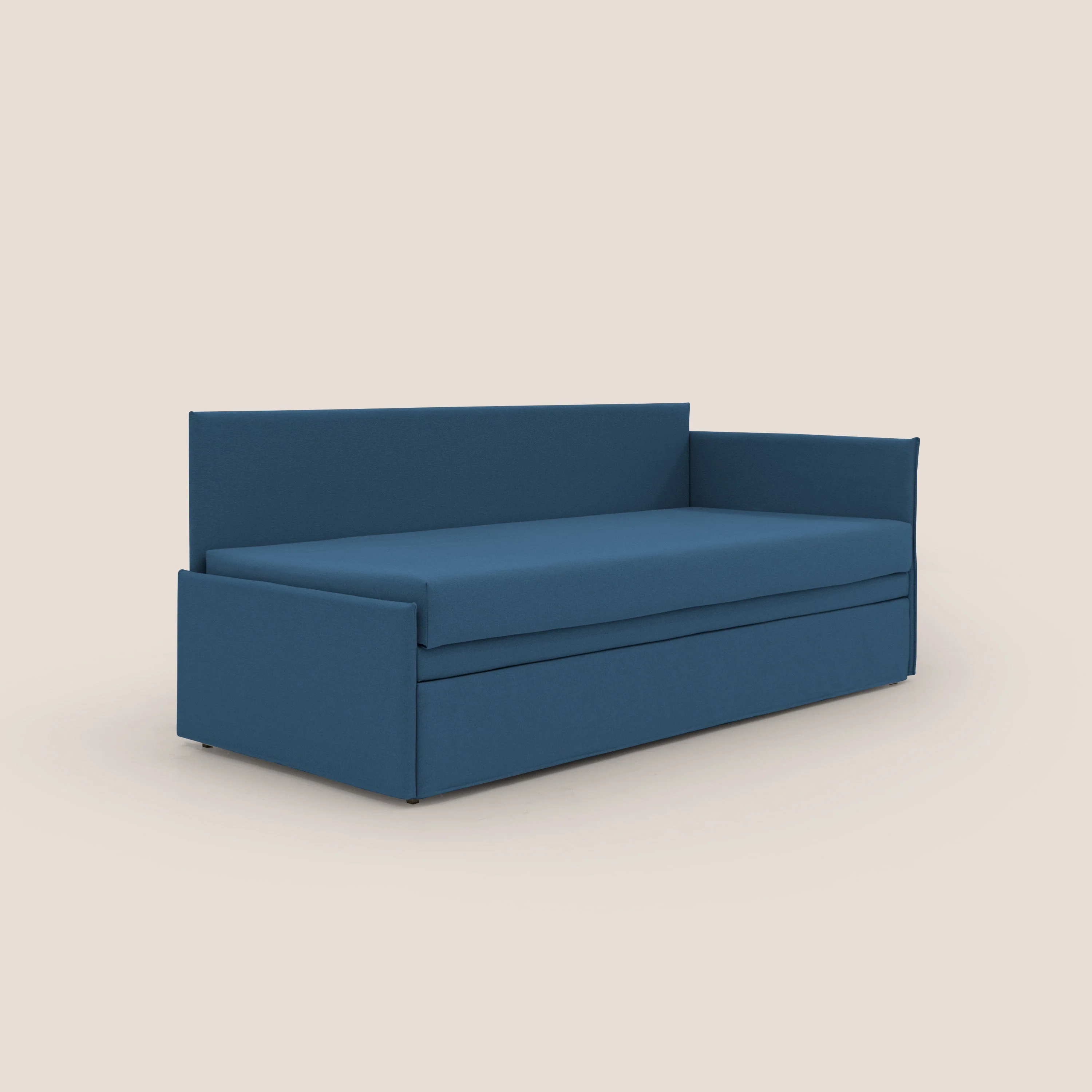 Durini Canapé duplex avec lits jumeaux et tissu effet coton imperméable T13 bleu - Image 3