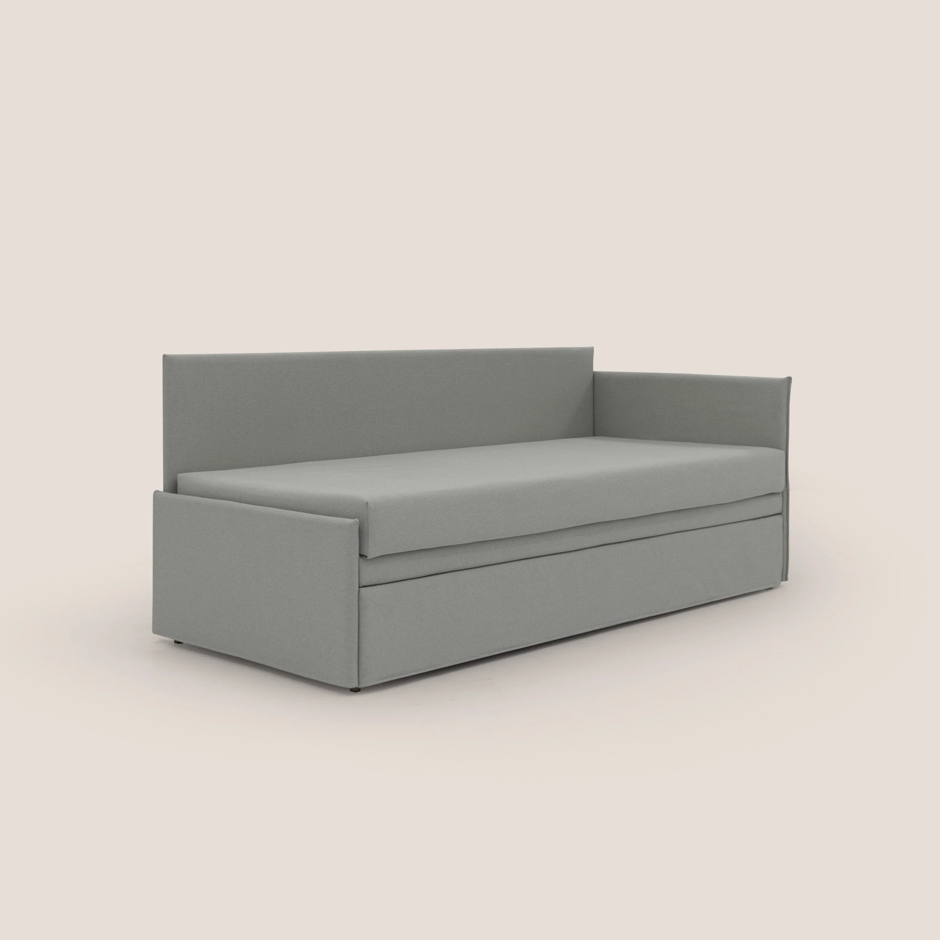 Durini Canapé duplex avec lits jumeaux et tissu effet coton imperméable T13 gris - Image 3