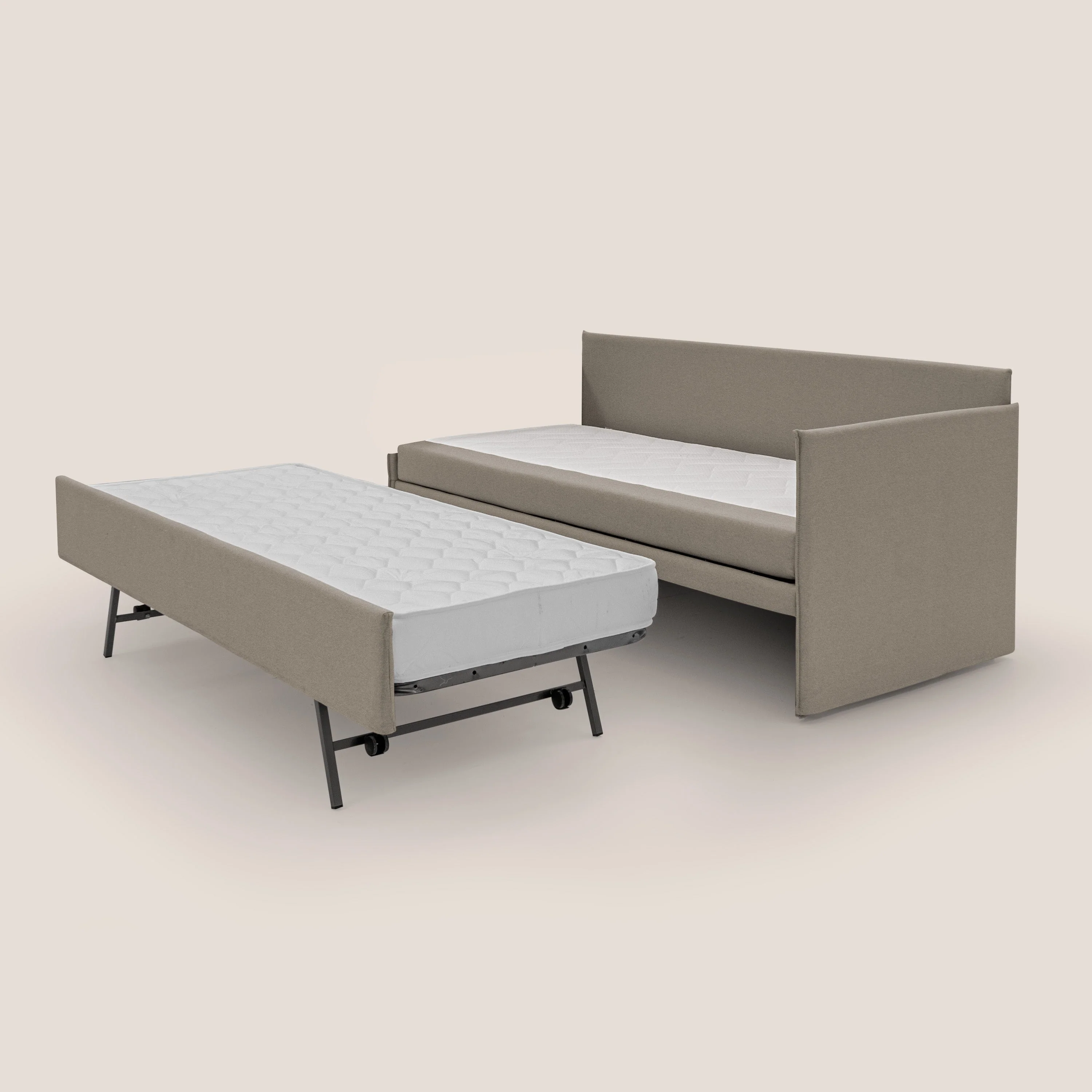 Durini Canapé duplex avec lits jumeaux et tissu effet coton imperméable T13 Taupe tortora - Image 4
