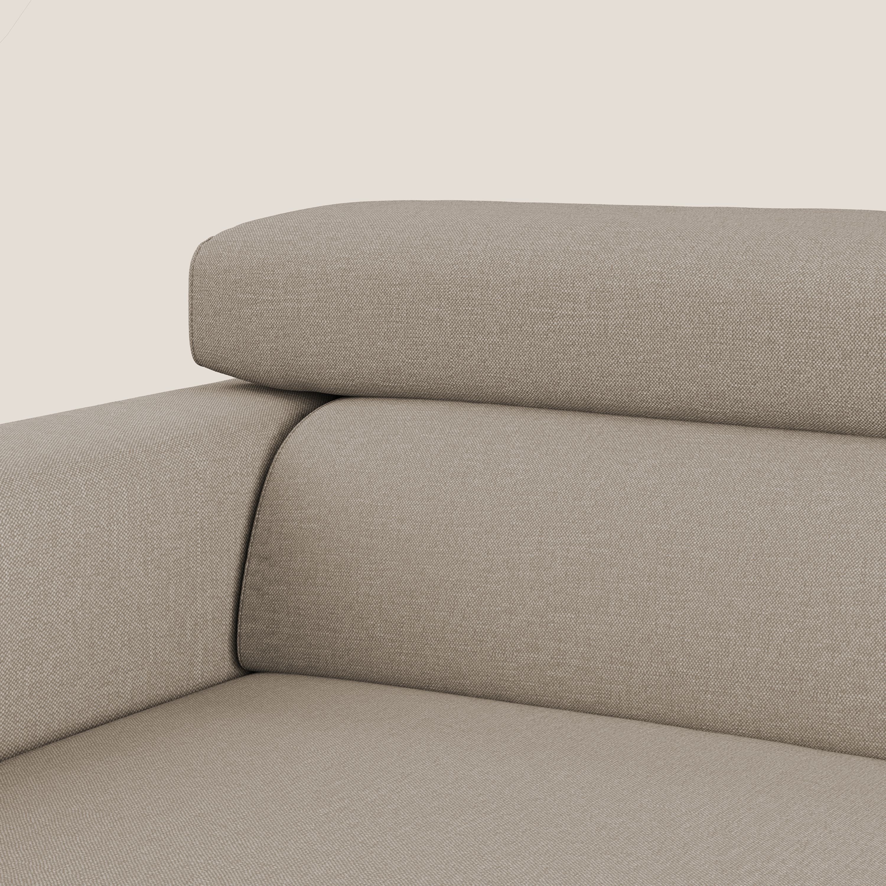 Dylan canapé avec pouf extractible en tissu effet coton imperméable T13 beige - Image 9
