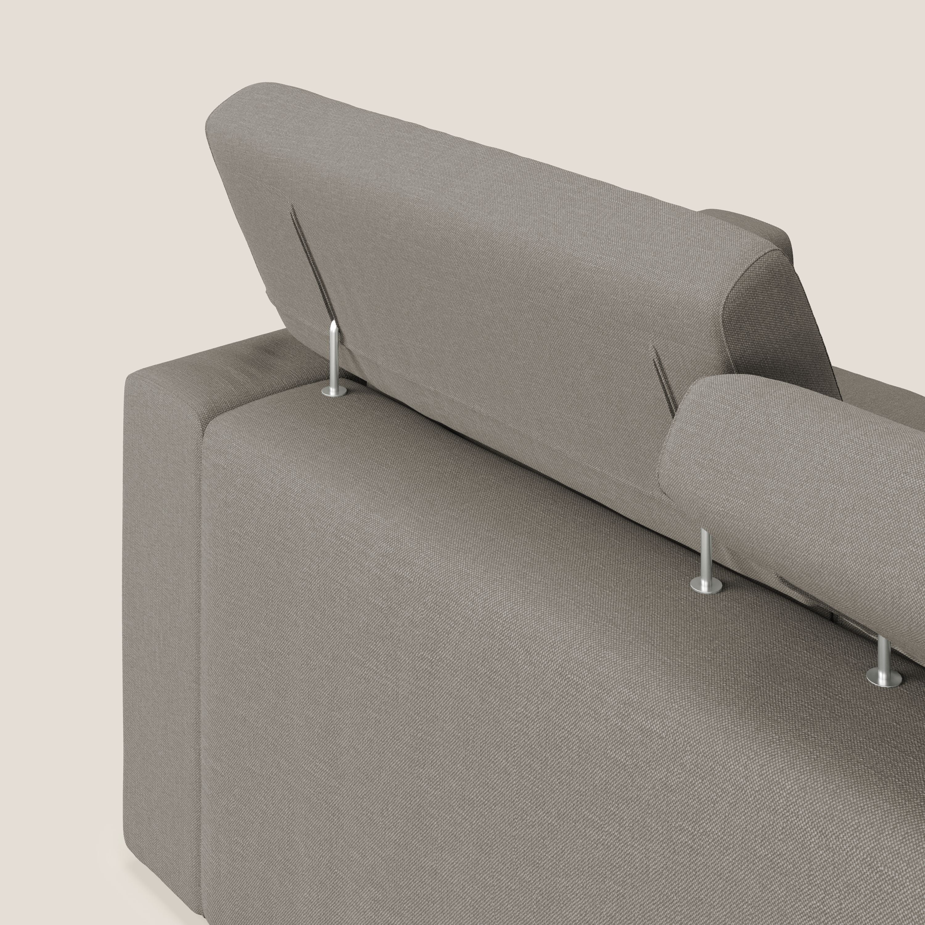 Dylan canapé avec pouf extractible en tissu effet coton imperméable T13 Taupe tortora - Image 10