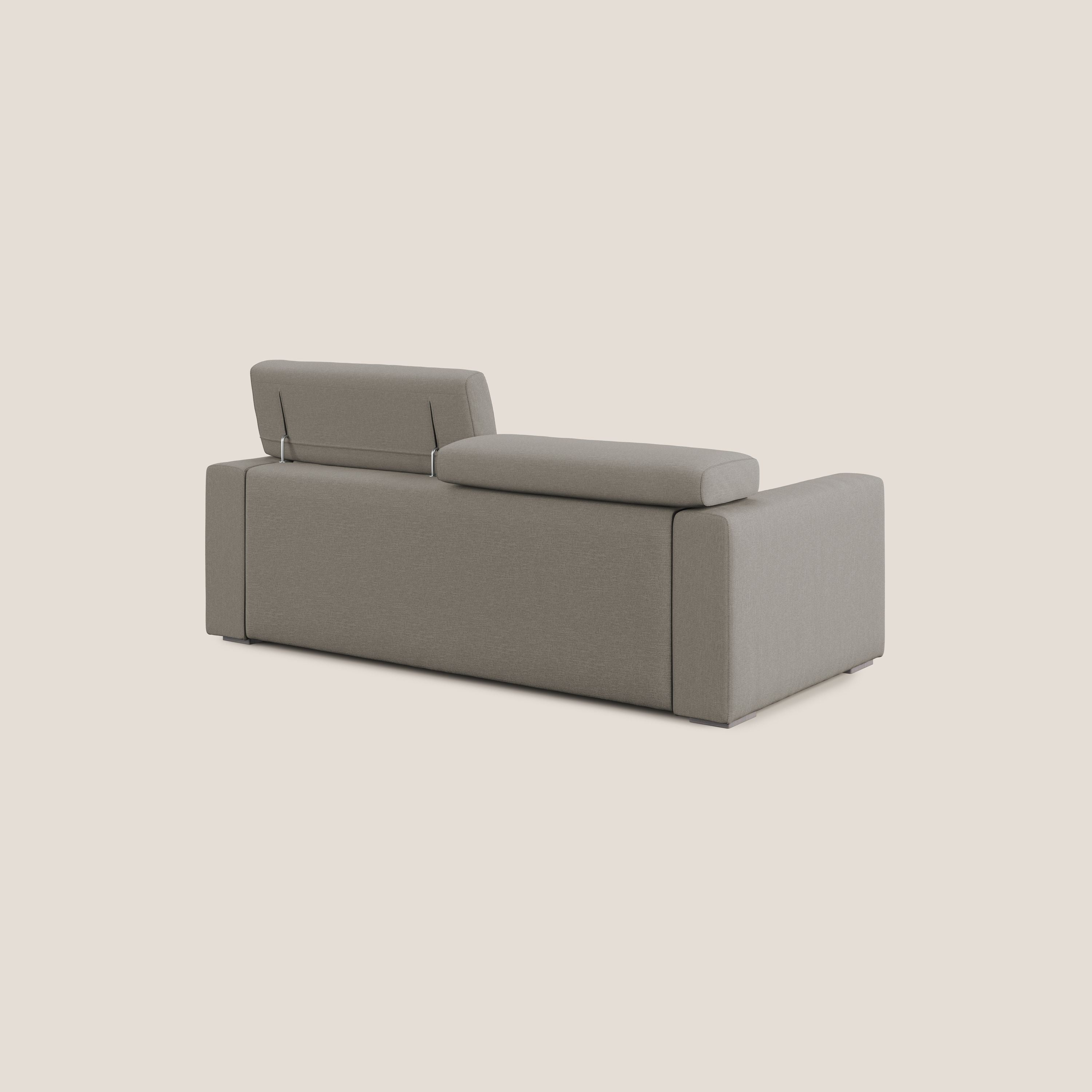 Dylan canapé avec pouf extractible en tissu effet coton imperméable T13 Taupe tortora - Image 5