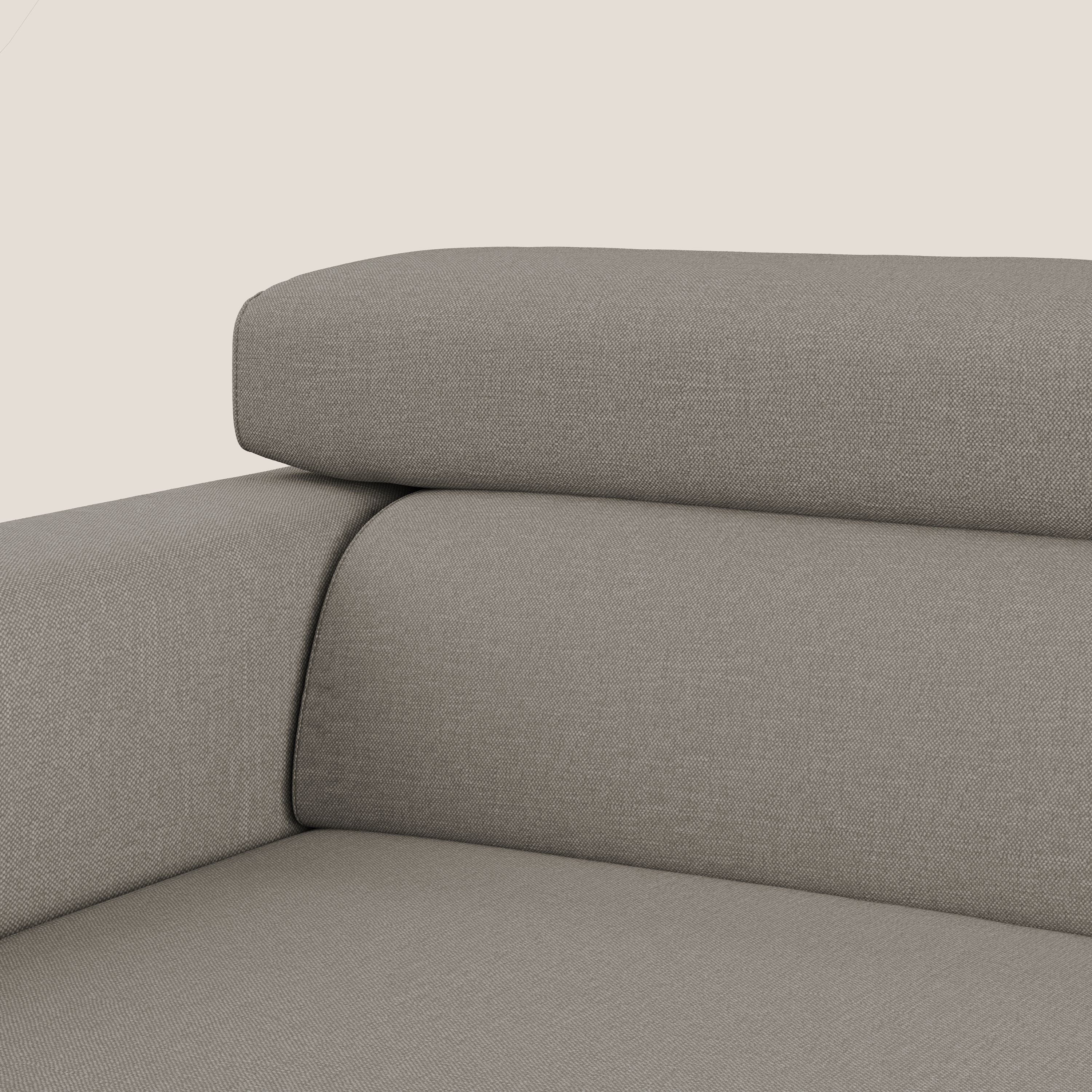 Dylan canapé avec pouf extractible en tissu effet coton imperméable T13 Taupe tortora - Image 9