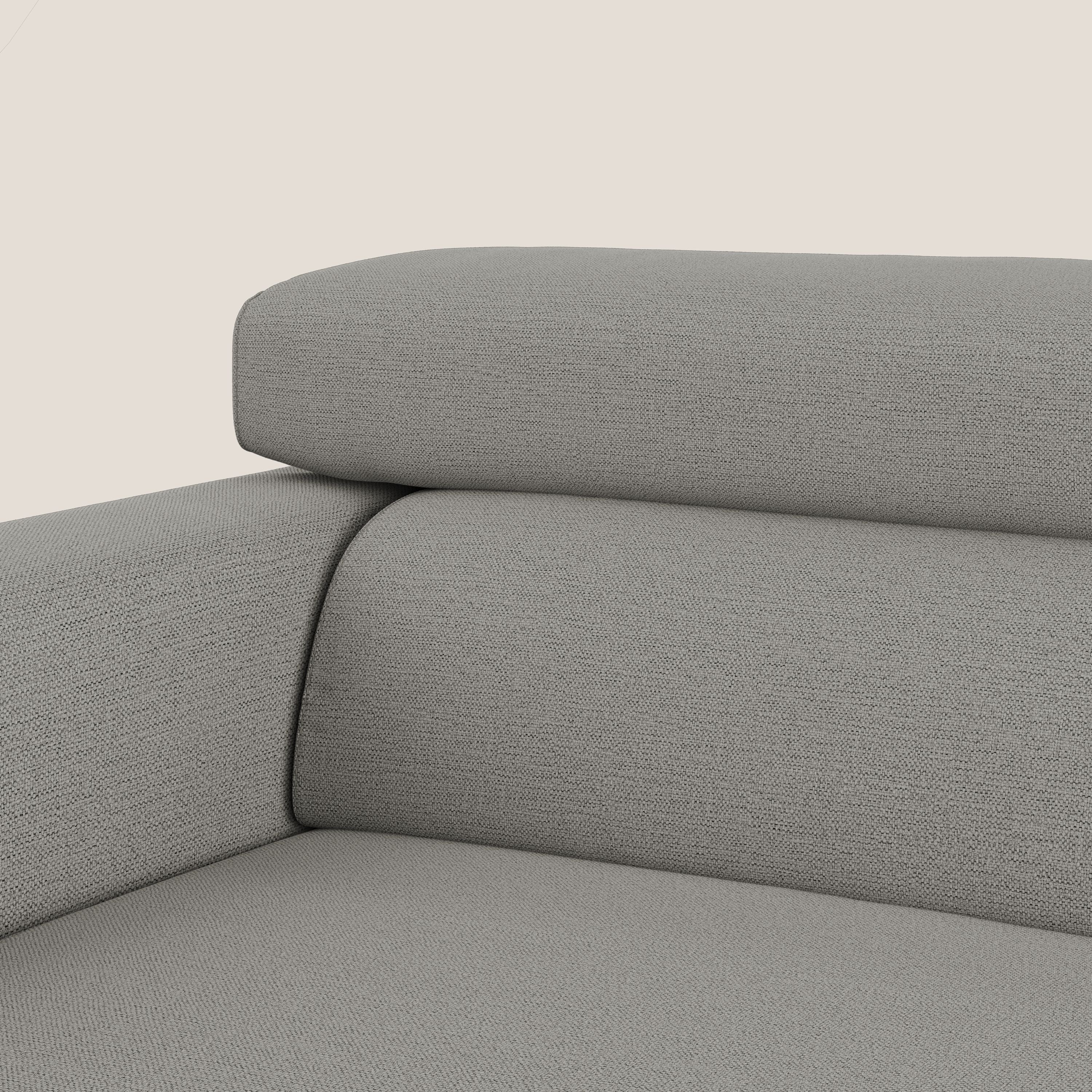 Dylan canapé avec pouf extractible en tissu flamme effet coton impermeabile T19 beige - Image 10