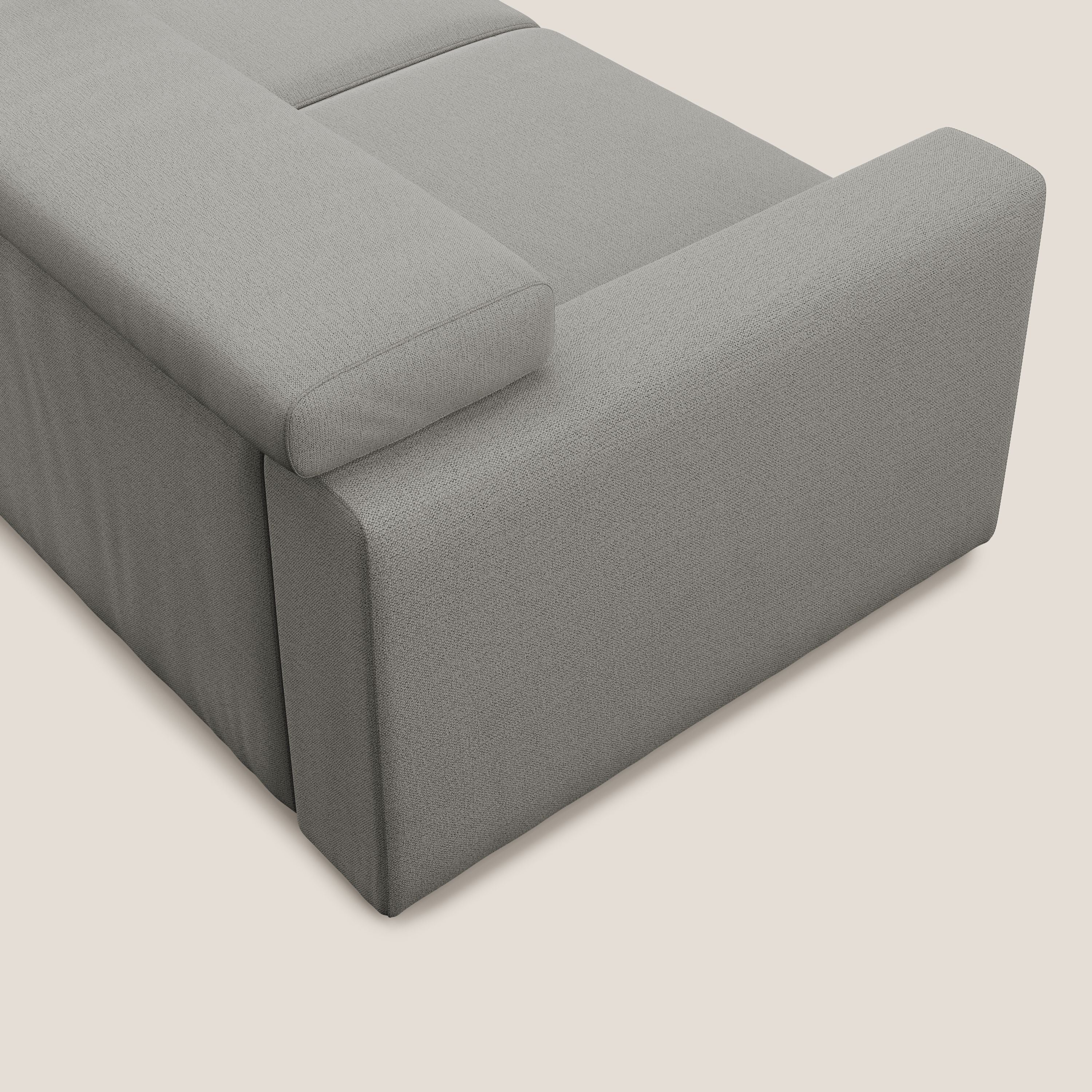 Dylan canapé avec pouf extractible en tissu flamme effet coton impermeabile T19 beige - Image 9