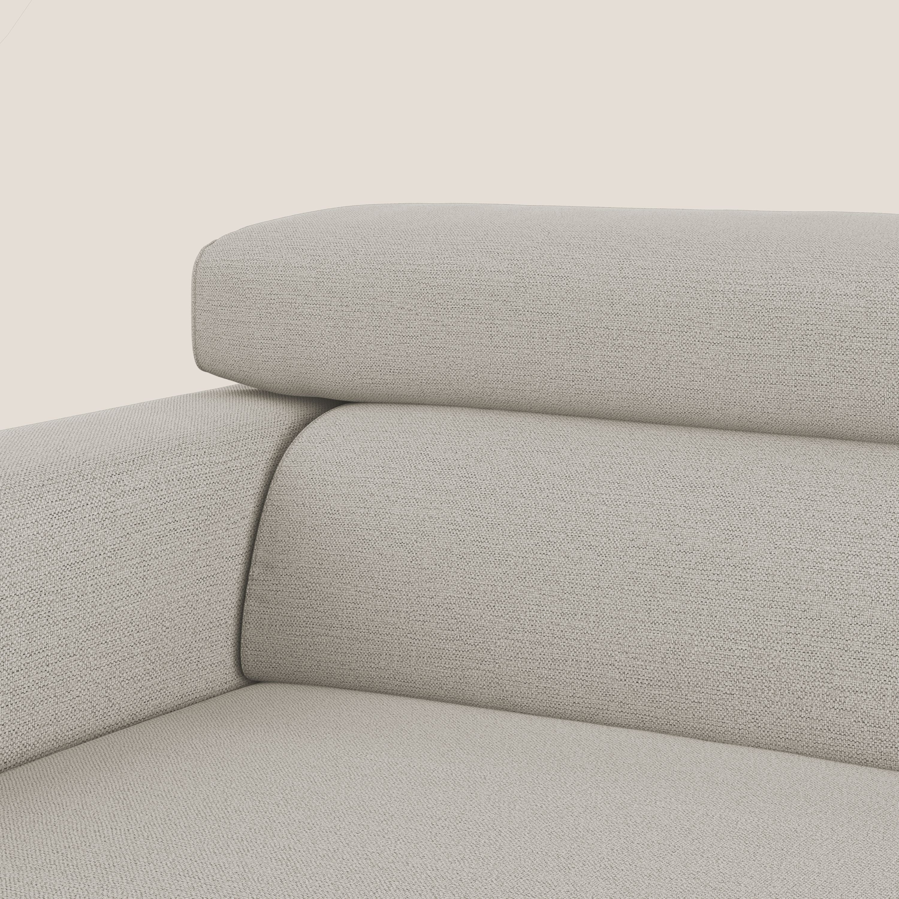 Dylan canapé avec pouf extractible en tissu flamme effet coton impermeabile T19 crème - Image 10