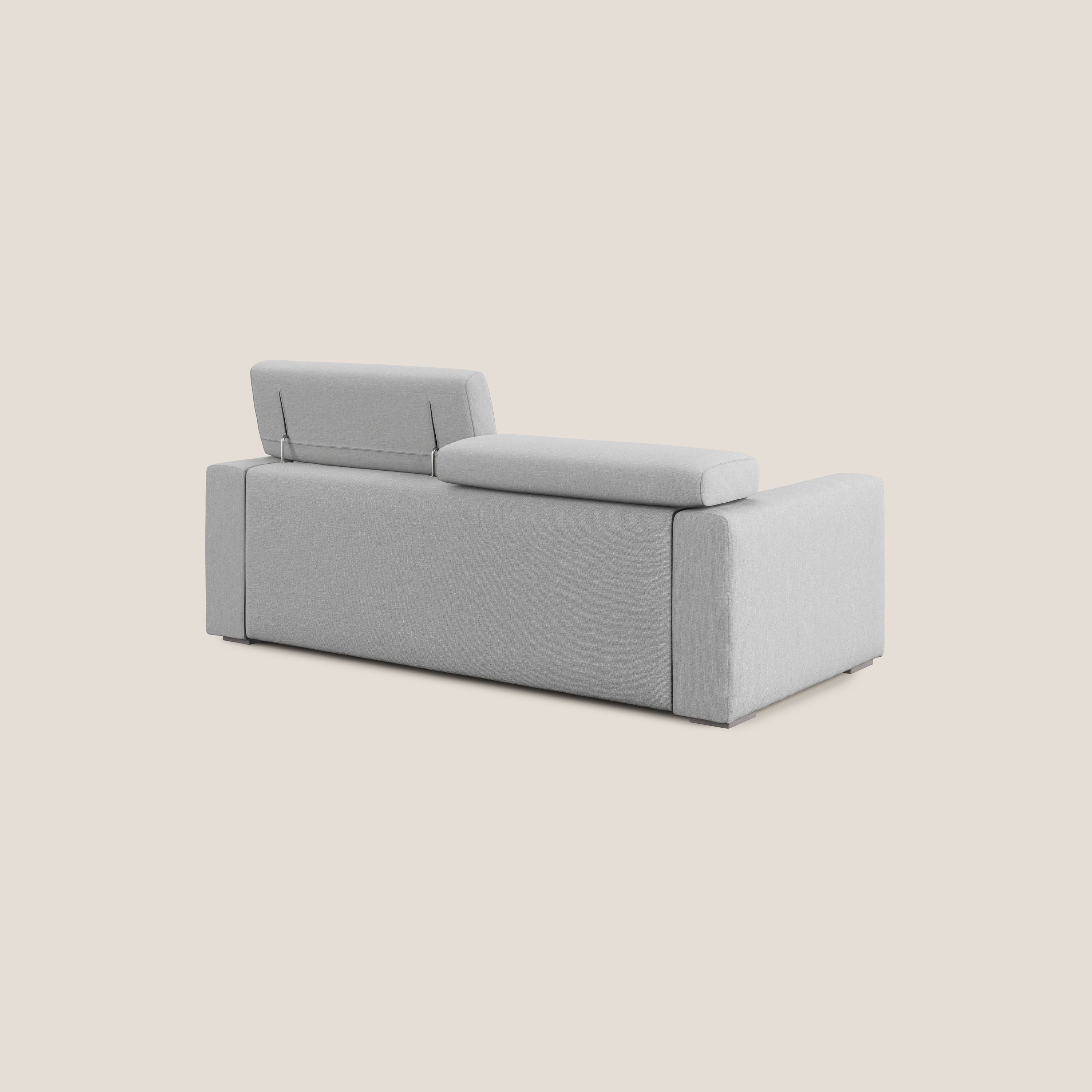 Dylan canapé avec pouf extractible en tissu effet coton imperméable T13 gris - Image 5