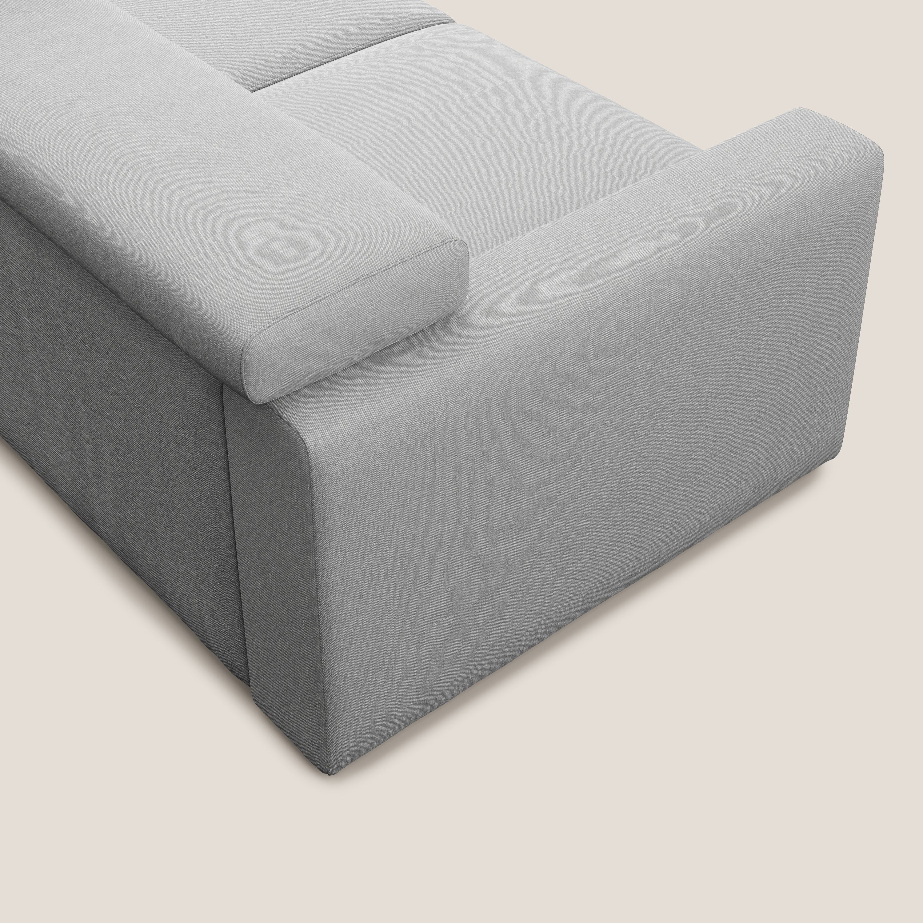 Dylan canapé avec pouf extractible en tissu effet coton imperméable T13 gris - Image 8